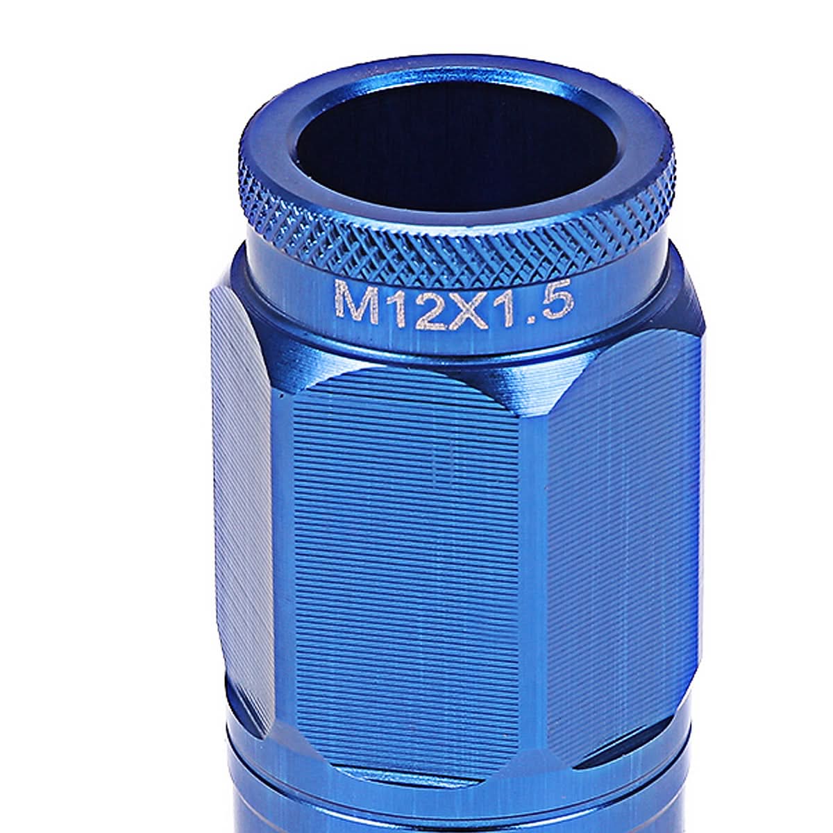 M12 x 1.5 Acorn Style Lug Nuts with Locks - Aluminum Blue