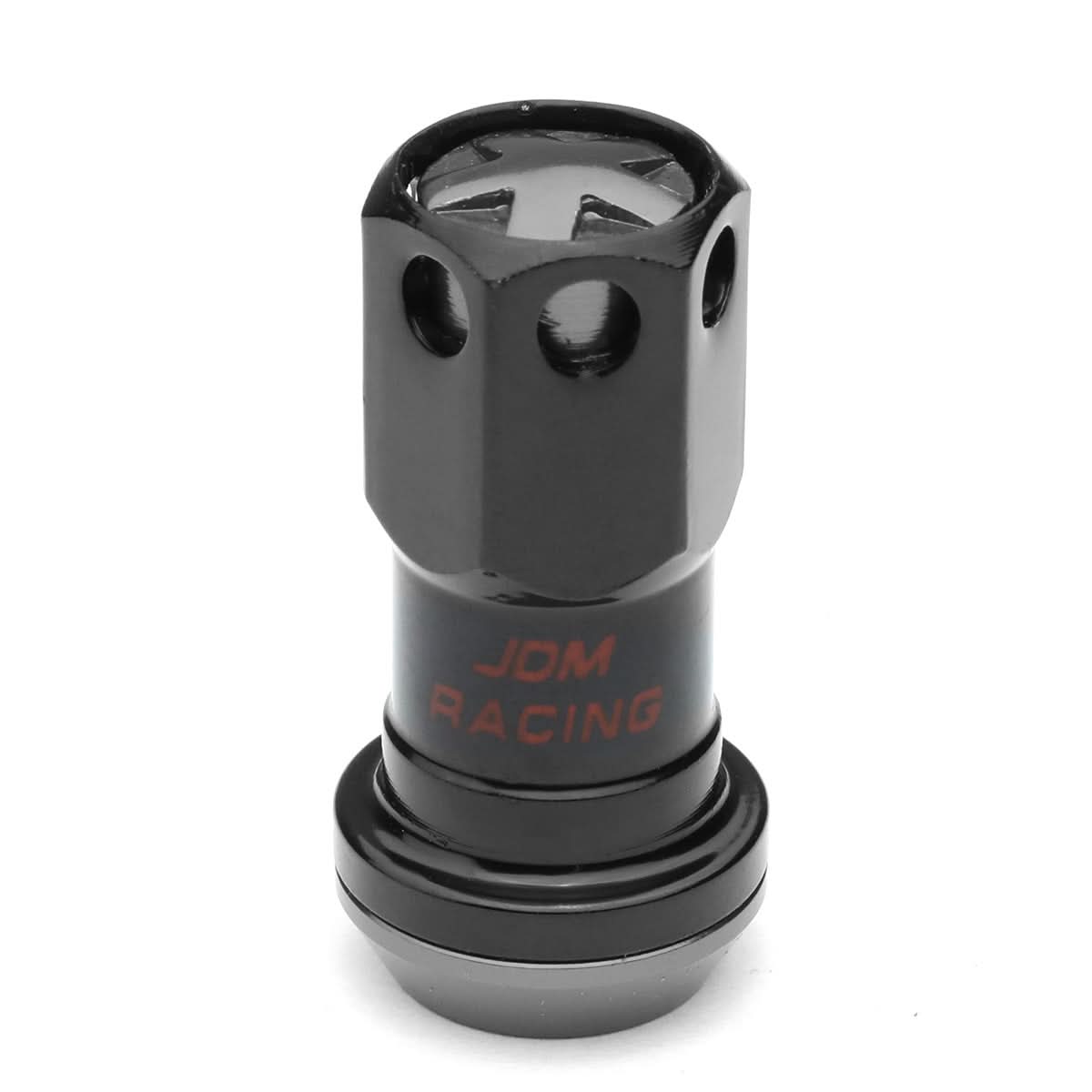 M12 x 1.25 Aluminum Lug Nuts Set - 45mm Closed End with Locks - Aluminum