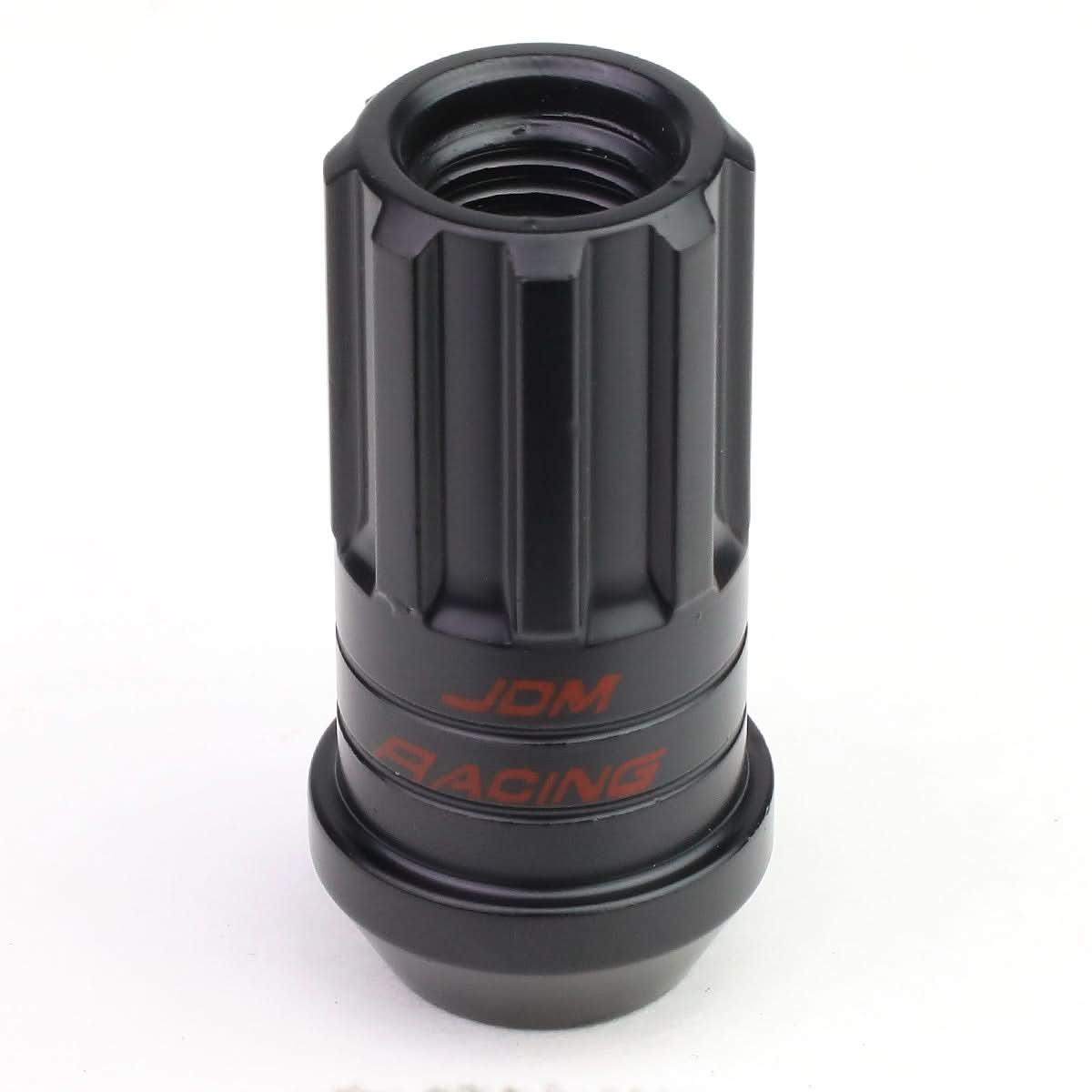 Steel Lug Nuts M12x1.5 Acorn Extended 16pcs + 4 Locks Black