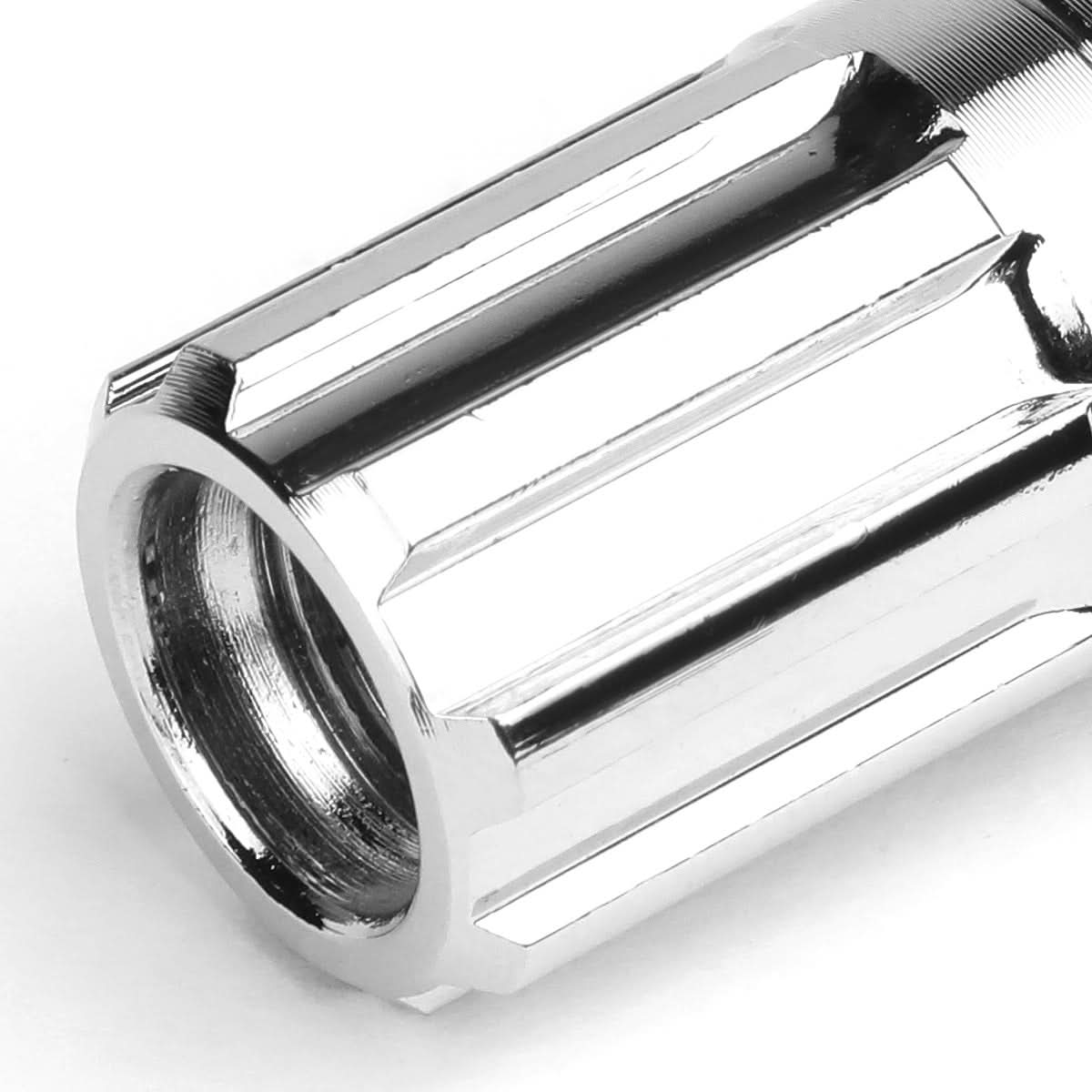 Steel Lug Nuts M12x1.5 Acorn Grooved Shank Extended Chrome 16+4 Lock