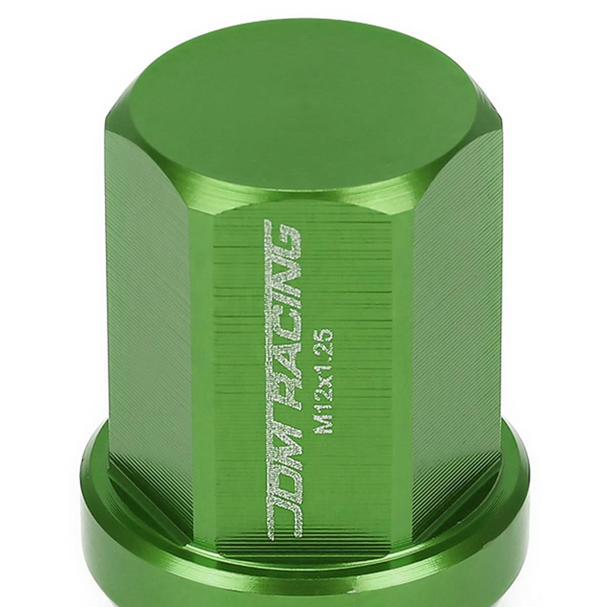 M12 x 1.25 Aluminum Acorn Lug Nuts 35mm Short Closed End Green 20pc