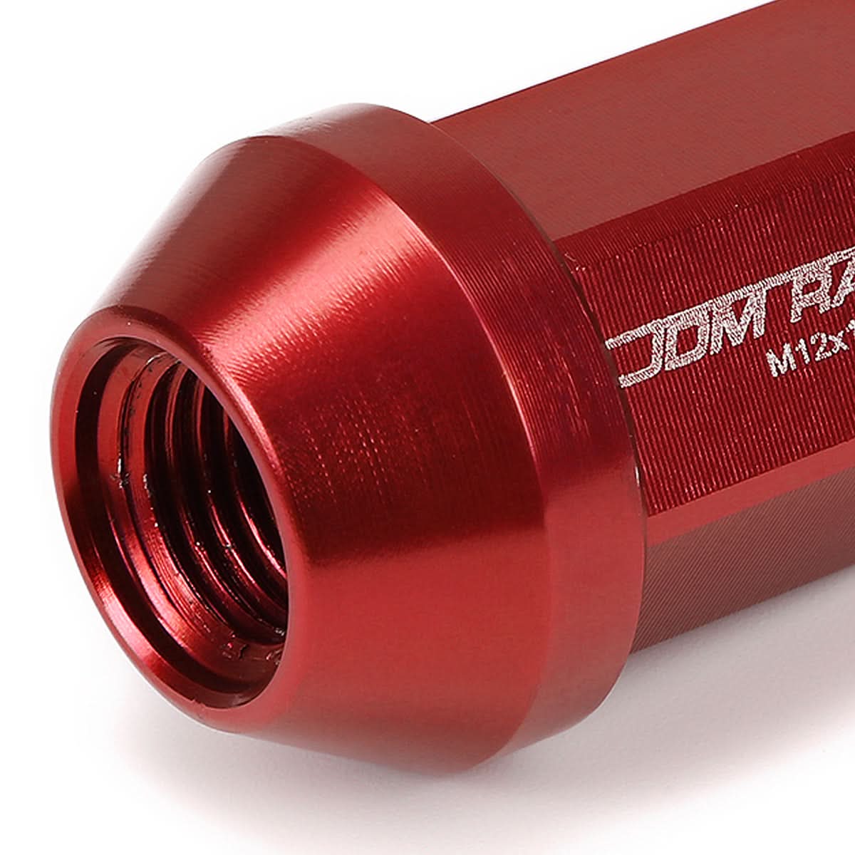 M12 X 1.25 Aluminum Lug Nuts - Acorn Style - Red - 20PCS