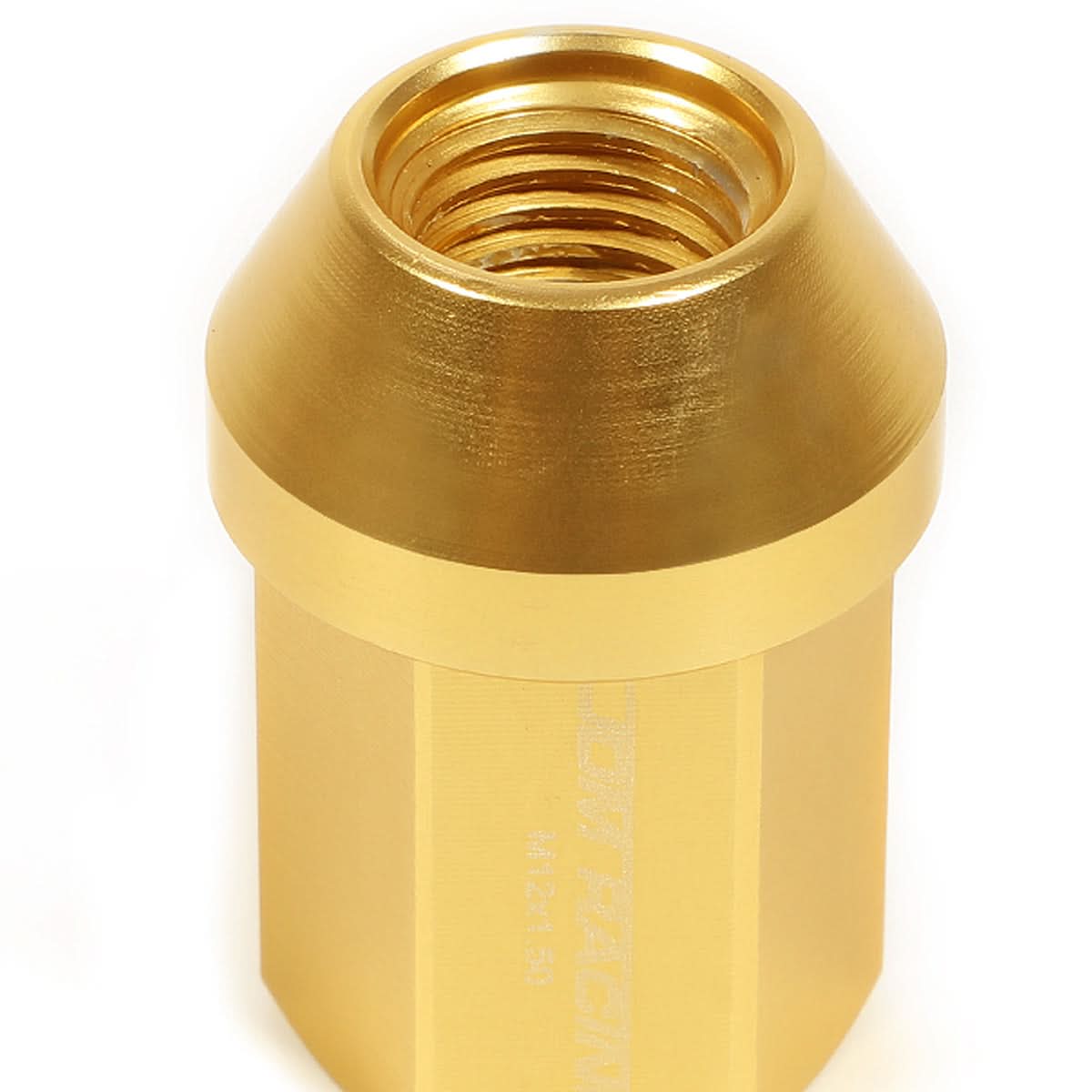 M12 x 1.5 Acorn Style Lug Nuts 35mm Gold Aluminum 20pc Set