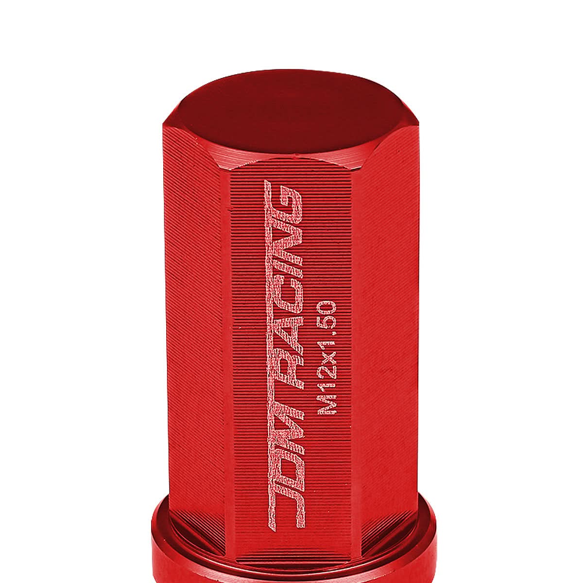 Acorn Style Extended Lug Nuts M12 x 1.5 Red Aluminum 20PCS