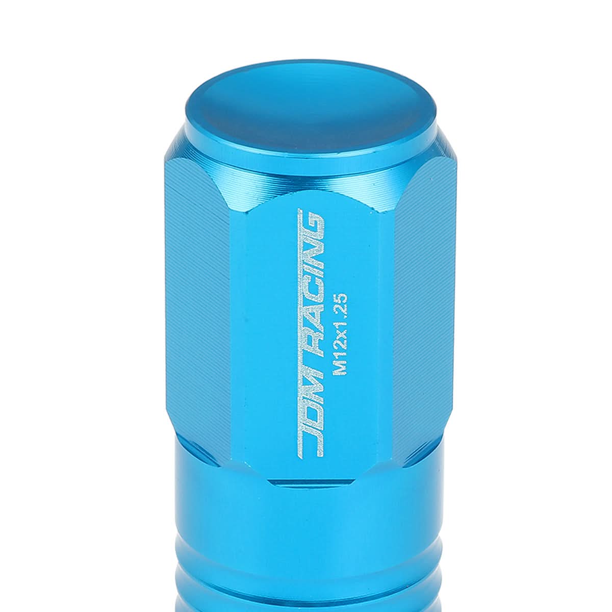 Aluminum Lug Nuts M12x1.25 50mm Grooved Shank Extended Closed End 20pc