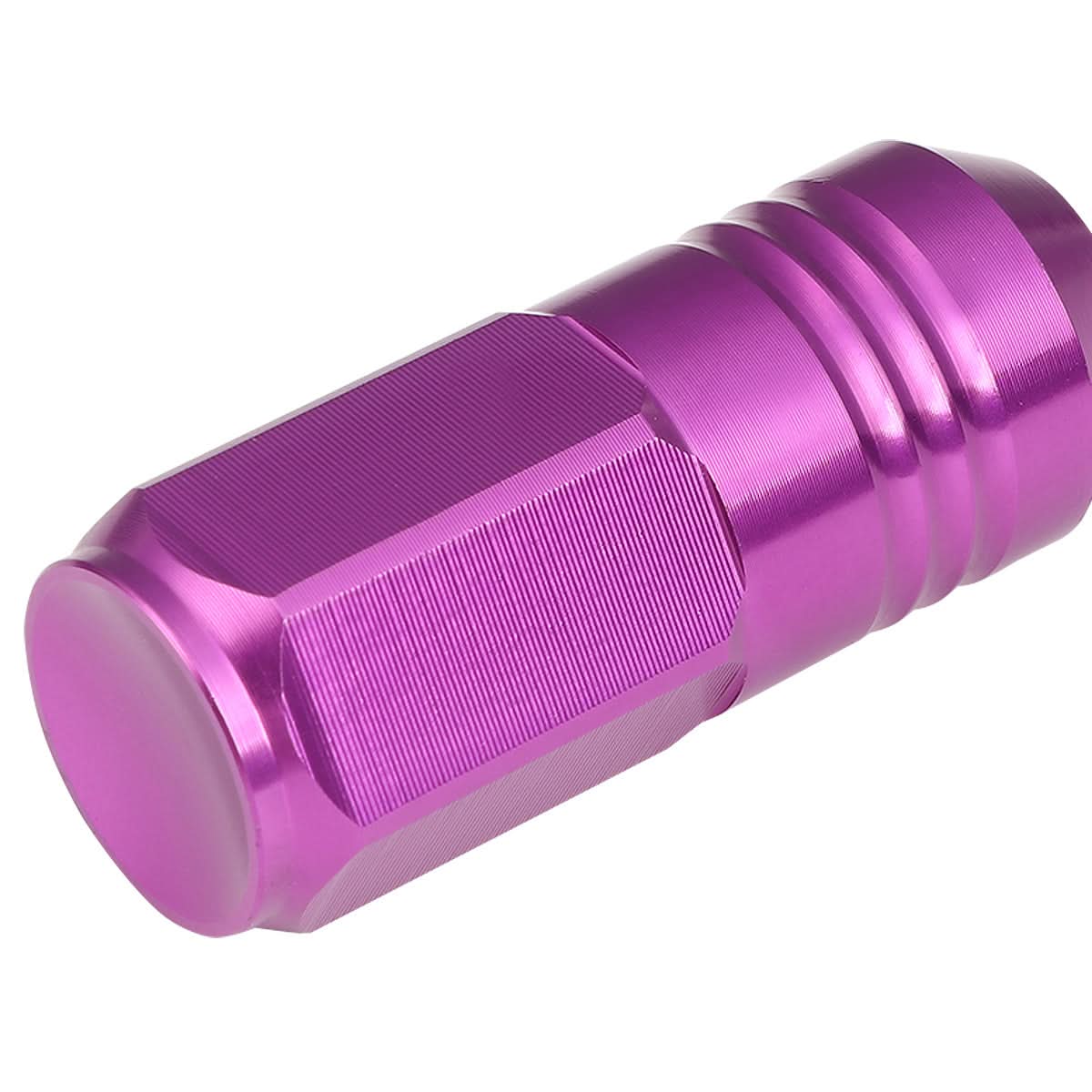 M12 x 1.25 Extended Closed End Lug Nuts 50mm Purple Aluminum 20pc