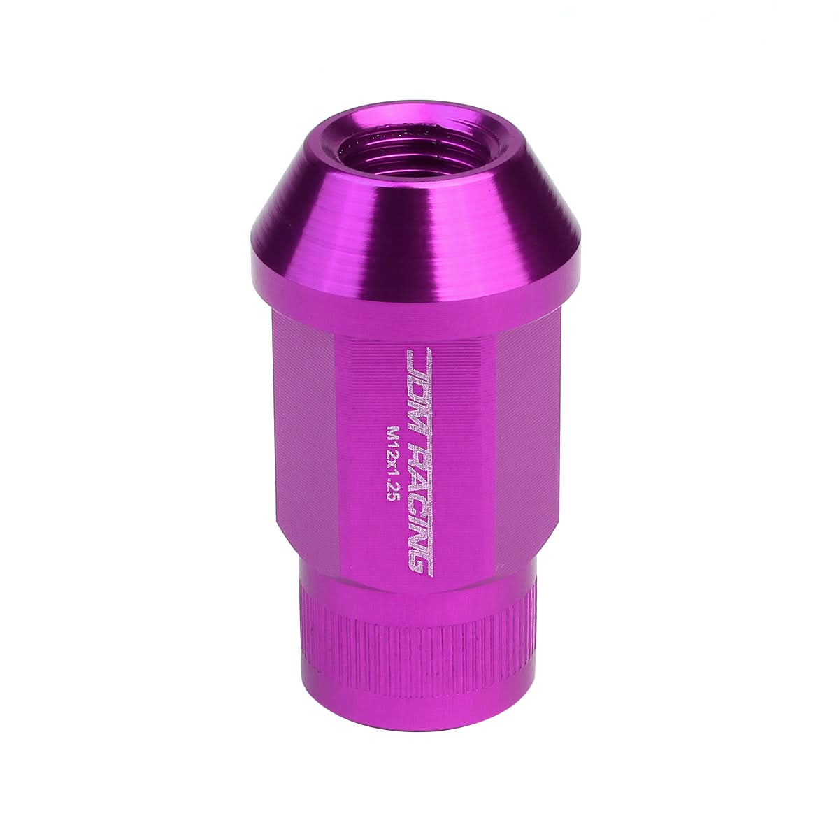 M12x1.25 Extended Acorn Lug Nuts 44mm Purple Aluminum 20pc Set