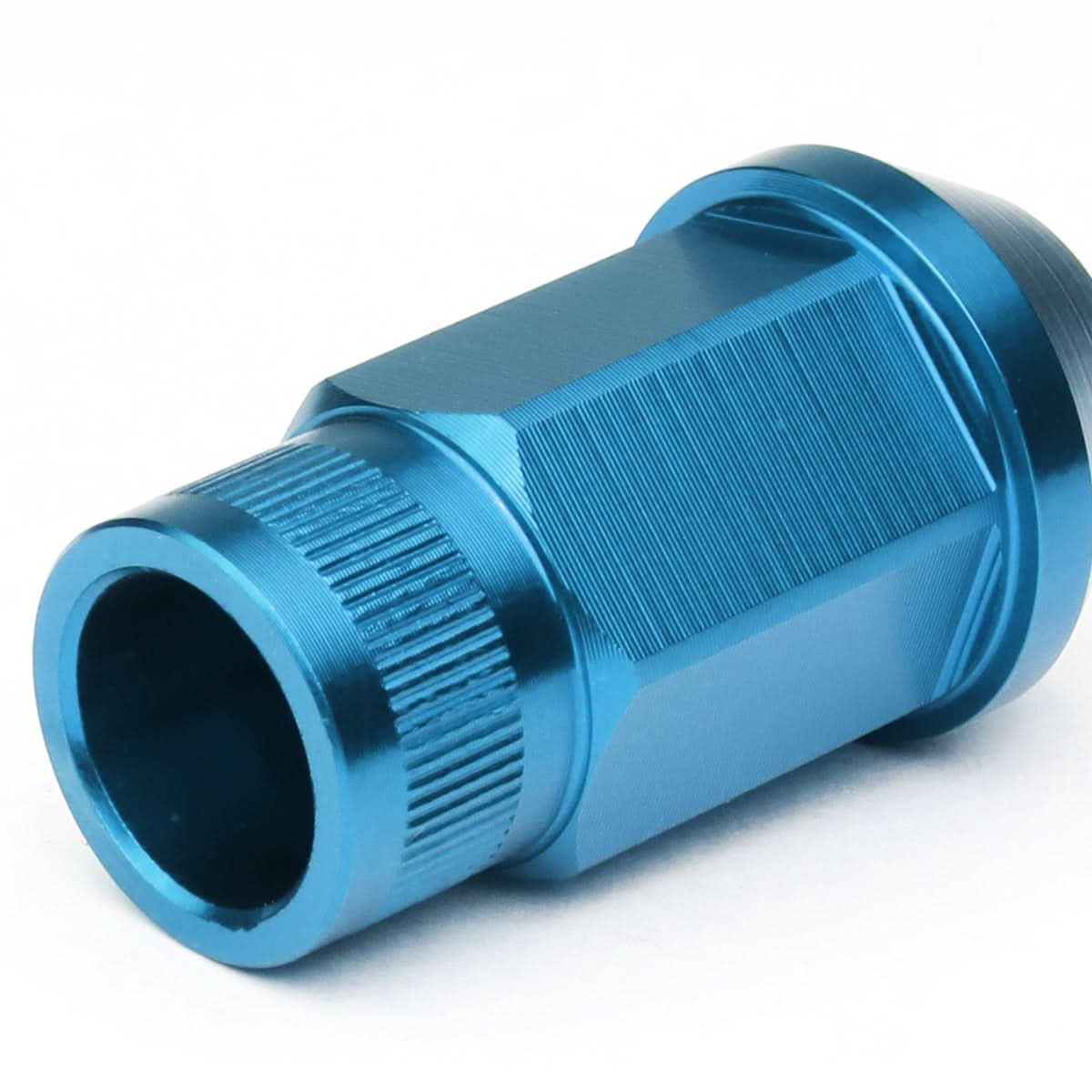 M12x1.5 Extended Acorn Lug Nuts - 44mm Aluminum - Light Blue 20pc