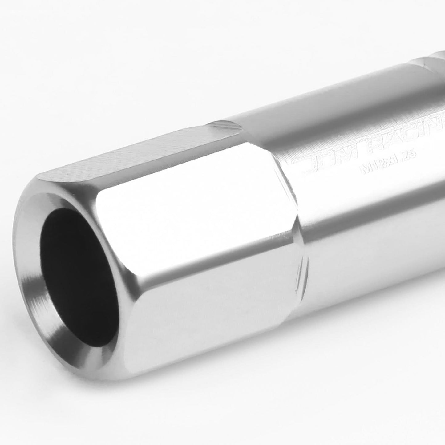 M12 x 1.25 Extended Rib Shank Lug Nuts 60mm Tall - Aluminum