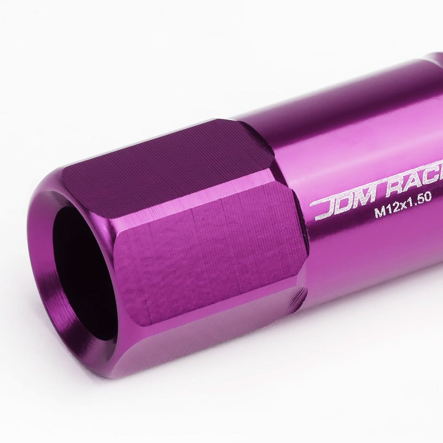 M12 x 1.5 Extended Aluminum Lug Nuts - 60mm Tall - Purple 20pc Set
