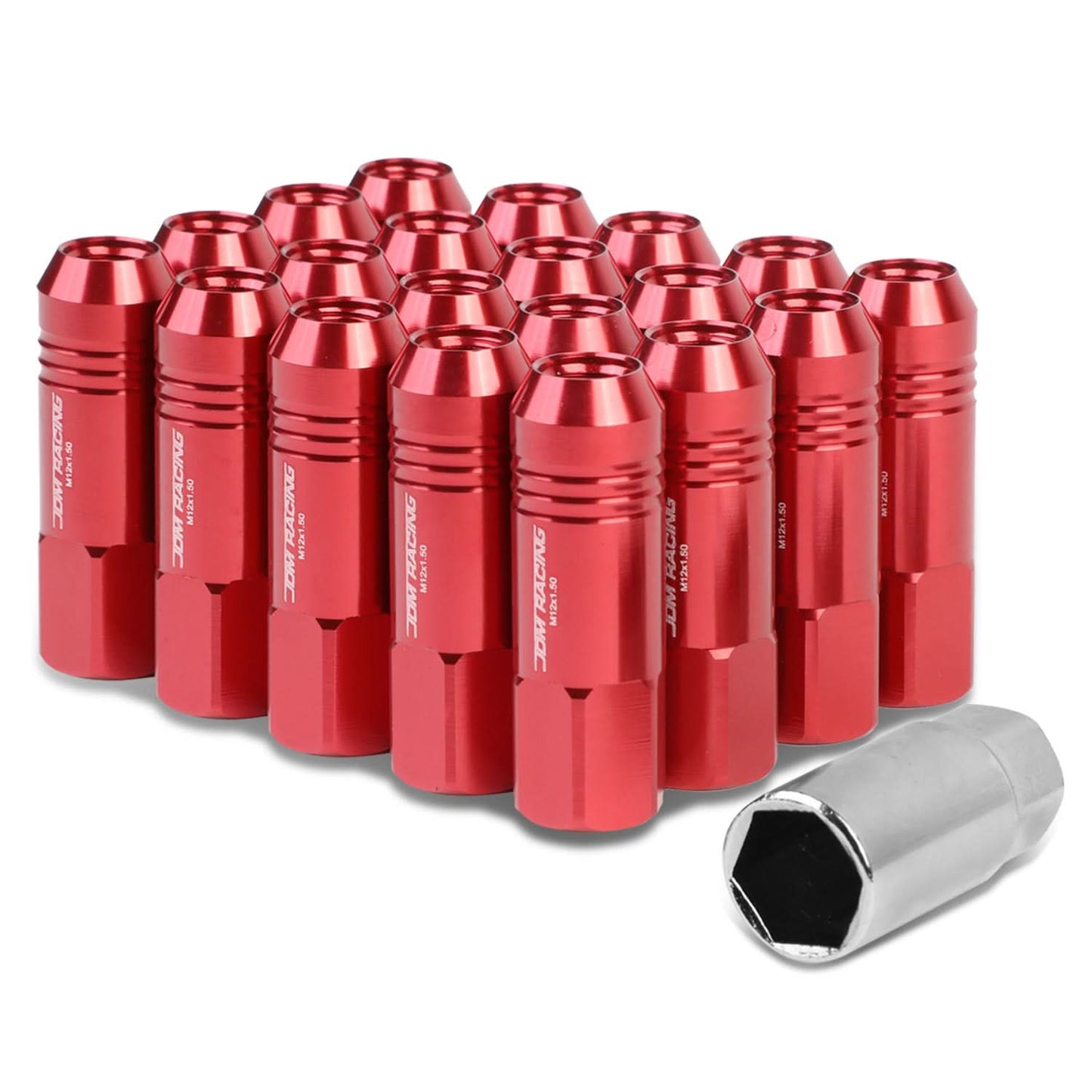 M12 x 1.5 Extended Lug Nuts - Aluminum - 20PC Set w/ Adapter