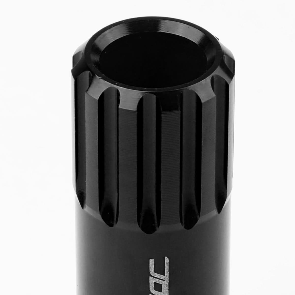 M12 x 1.25 Extended Aluminum Lug Nuts w/ Locks 20pc Set Black