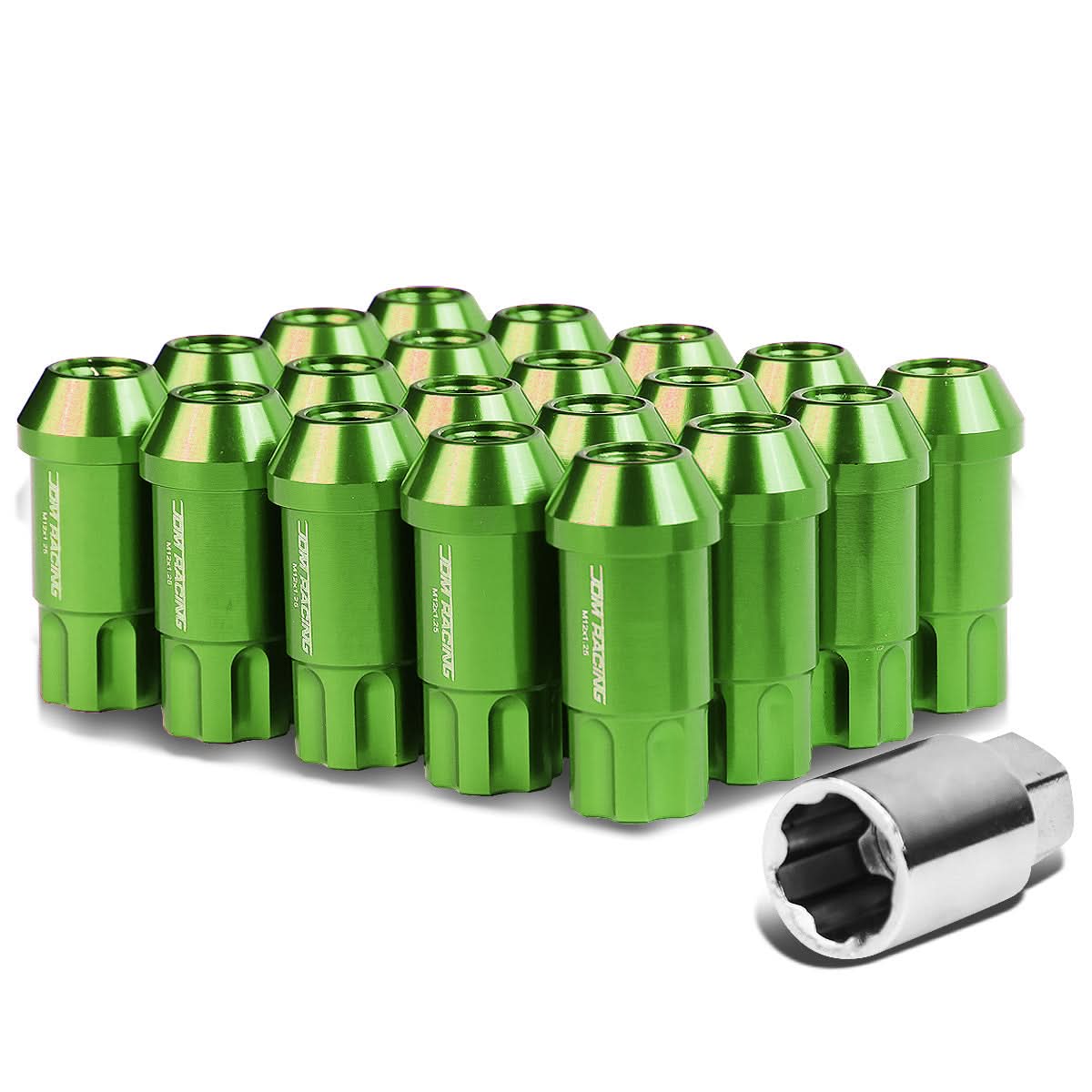 M12 x 1.25 L40 Style Extended Lug Nuts with Locks - Aluminum