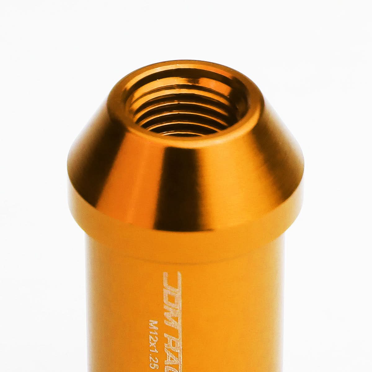 Universal L40 Style Extended Aluminum Lug Nuts M12x1.25 50mm 20pc Orange