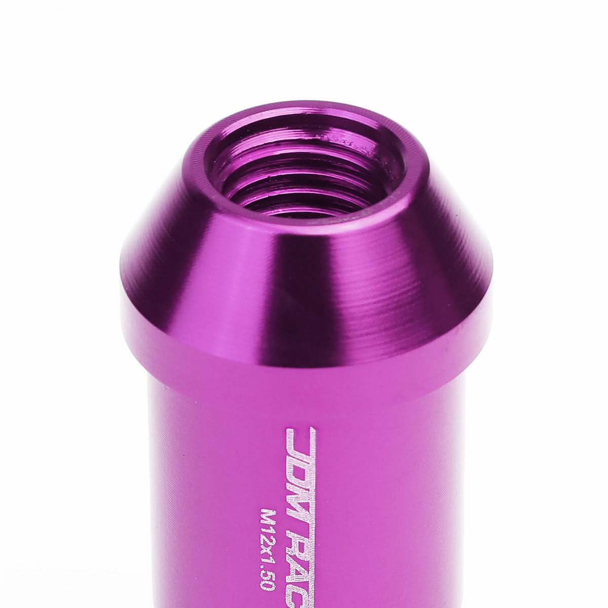 Aluminum L40 Style Extended Lug Nuts M12x1.5 50mm Purple 20pc w/ Locks