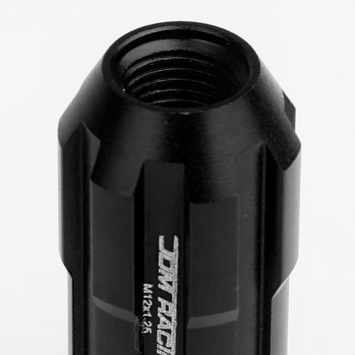 M12 x 1.25 Spline Extended Lug Nuts with Locks 20pc Set - Aluminum