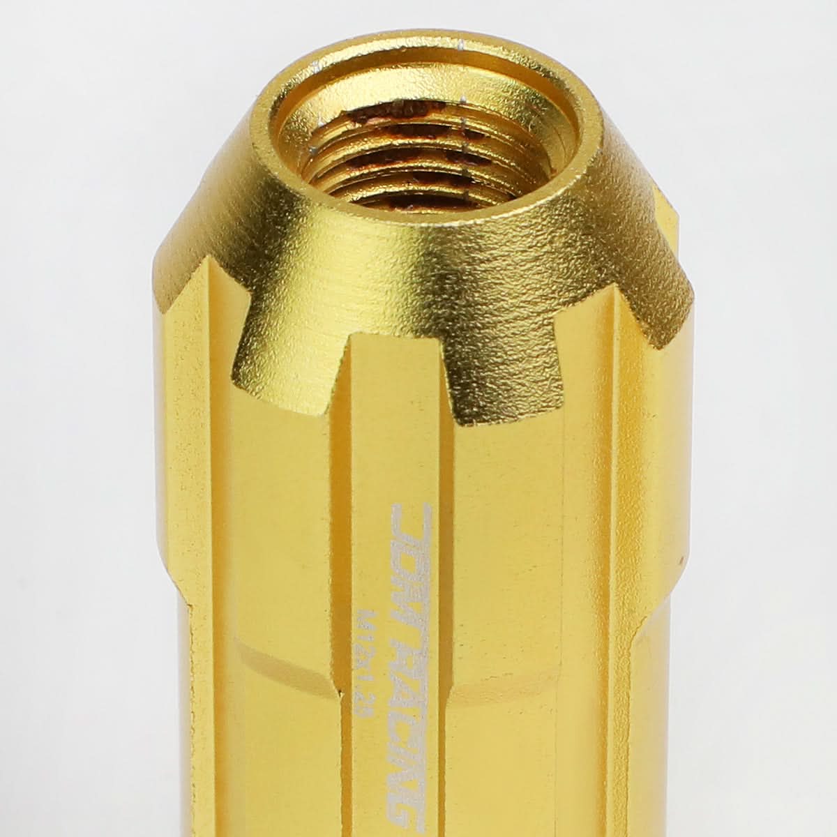 Aluminum Spline Lug Nuts M12 x 1.25 Extended Open End 20pc Gold