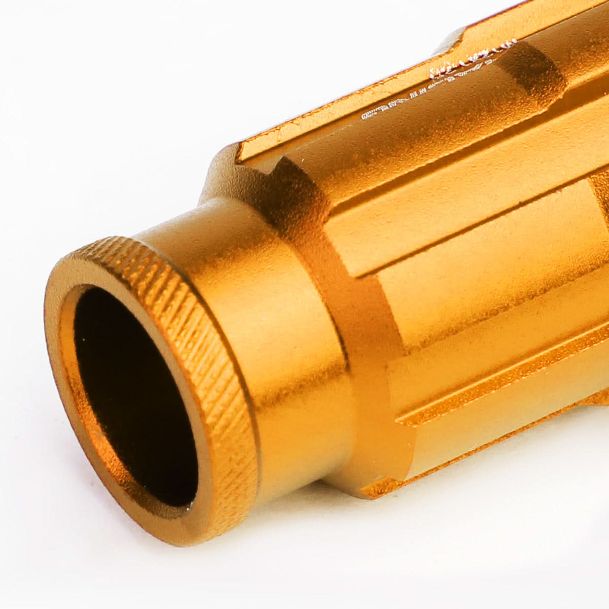 Spline Style Extended Lug Nuts M12x1.5 20pc Set w/ Locks - Orange Aluminum