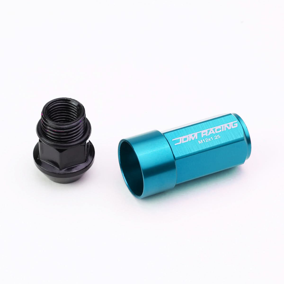 M12 x 1.25 Extended Aluminum Lug Nuts Set - Light Blue