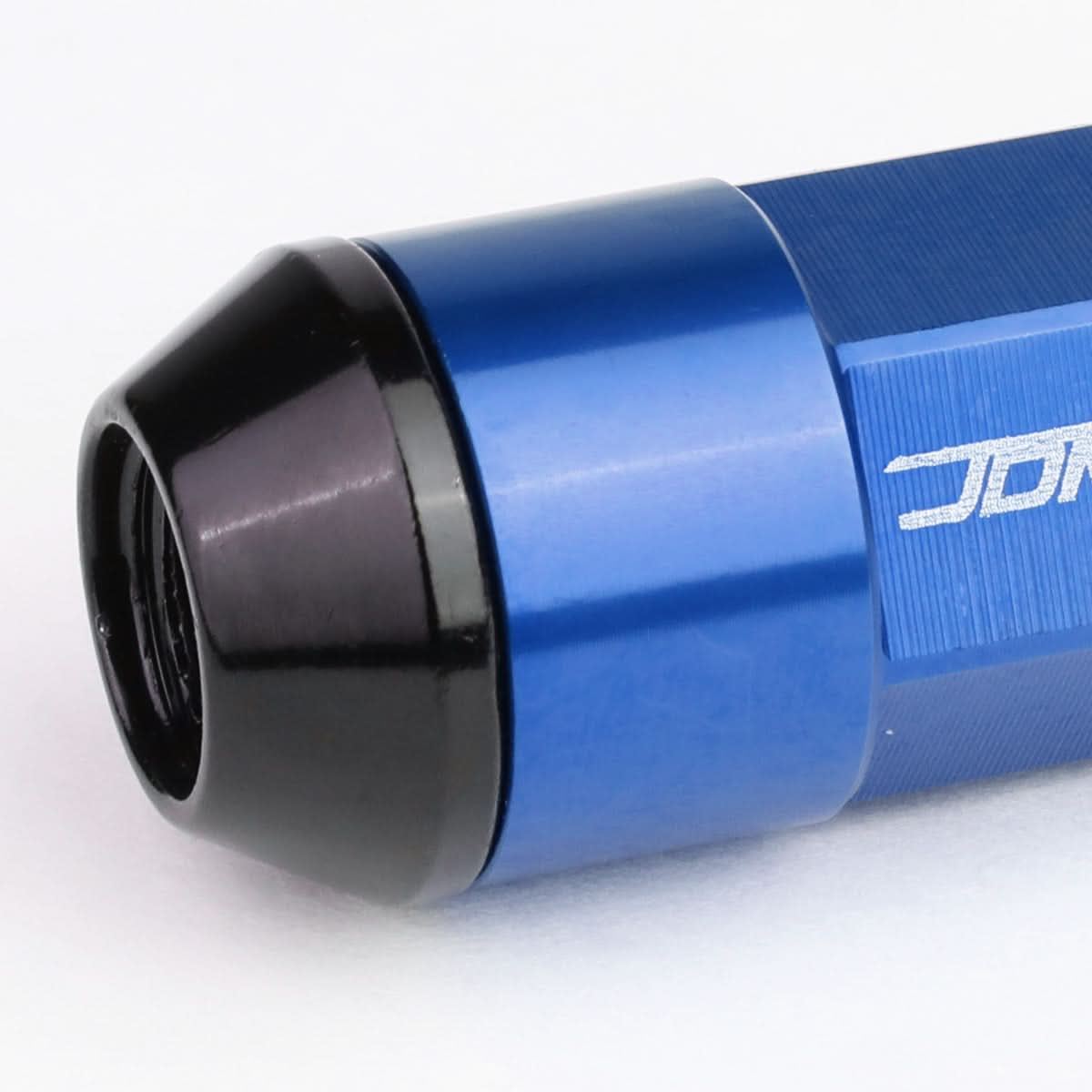 M12 X 1.5 Extended Steel Acorn Lug Nuts with Aluminum Cover - Blue