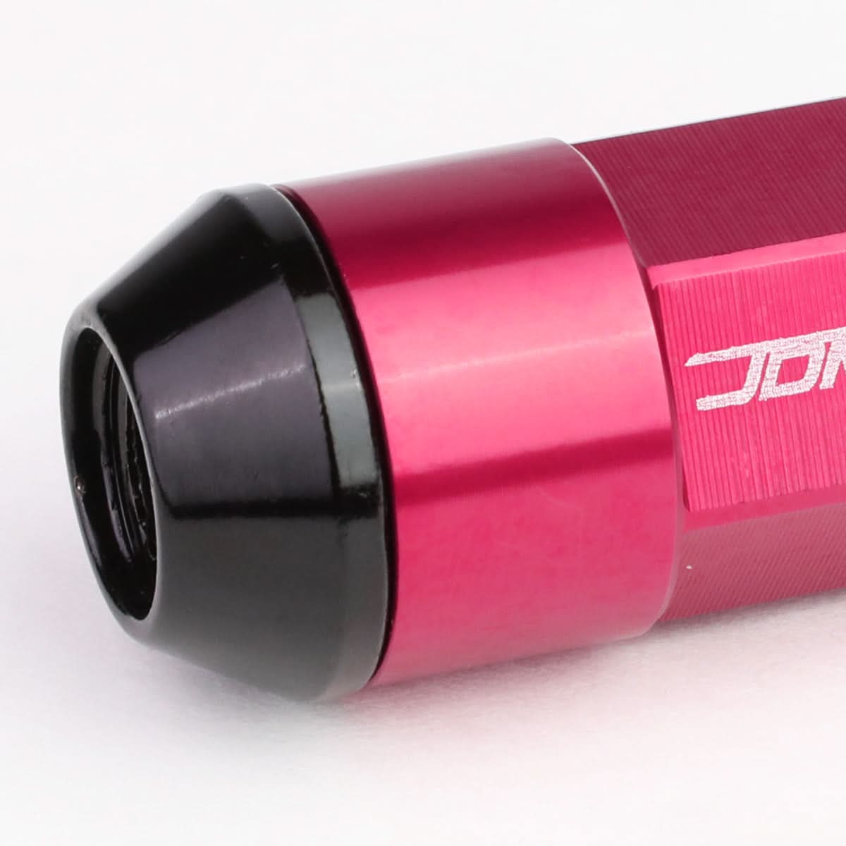 M12 x 1.5 Extended Steel Acorn Lug Nuts with Aluminum Cover - Pink