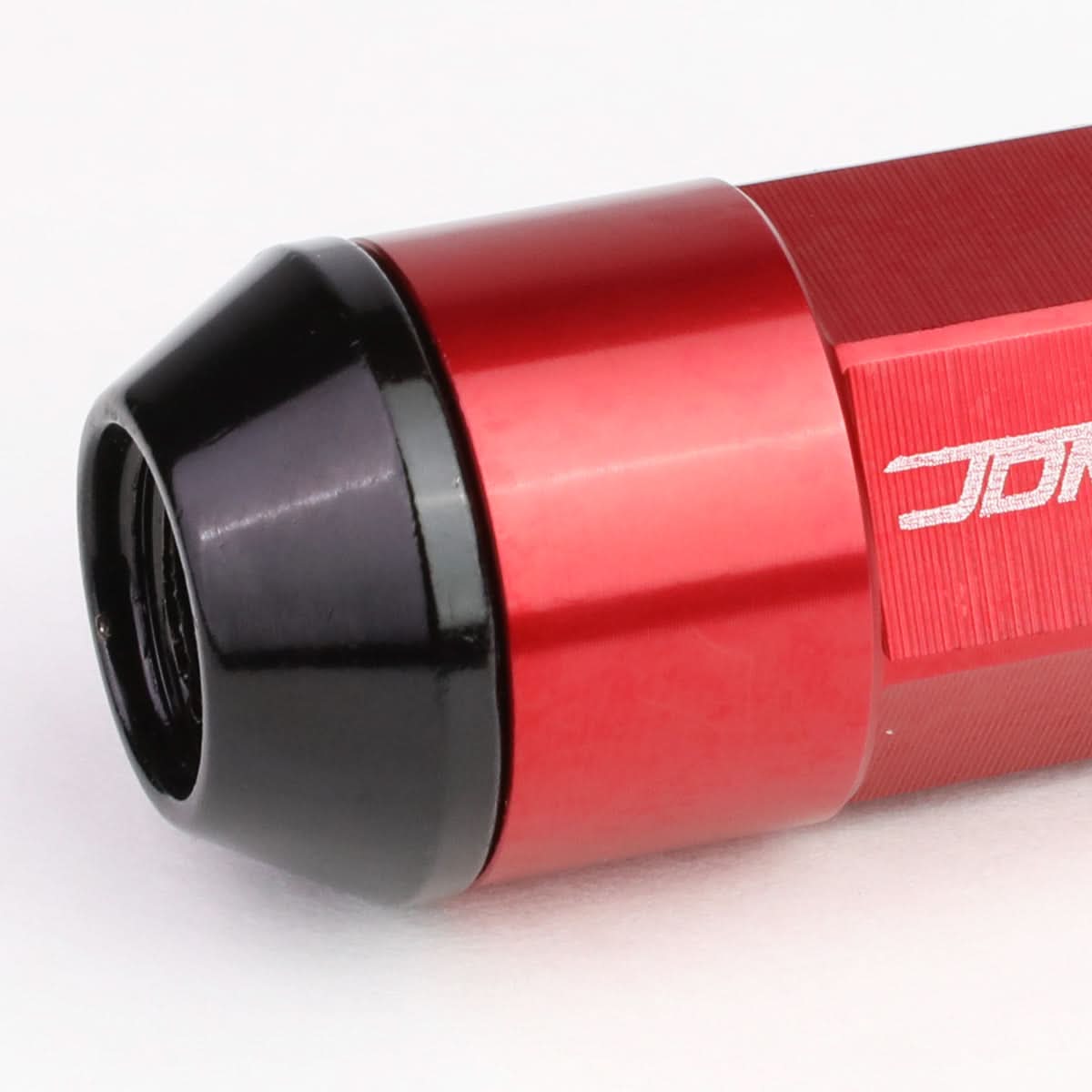 M12 x 1.5 Extended Aluminum Steel Acorn Lug Nuts 20pc Red