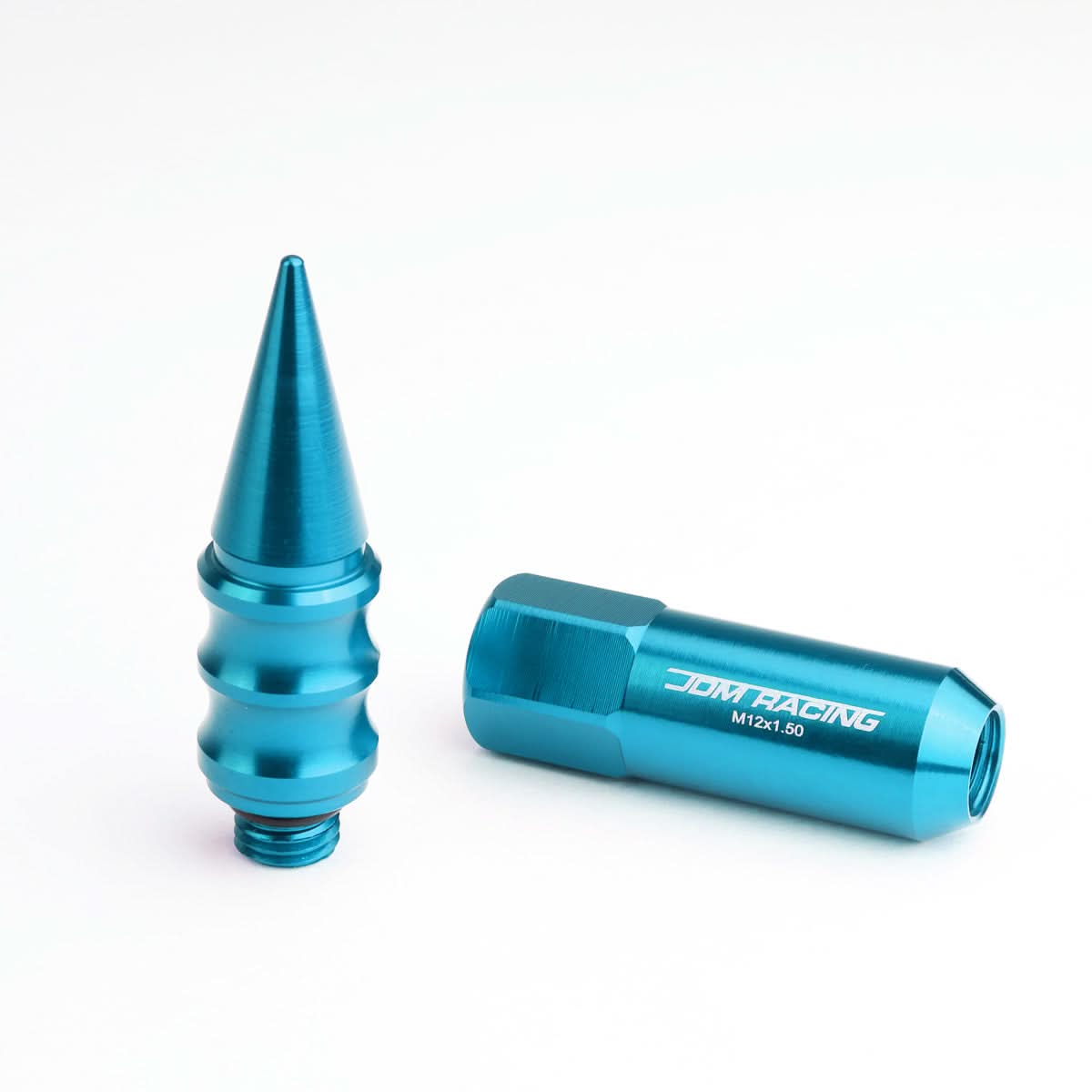 Universal Aluminum Lug Nuts M12x1.5 Extended Spike 20pc - Light Blue
