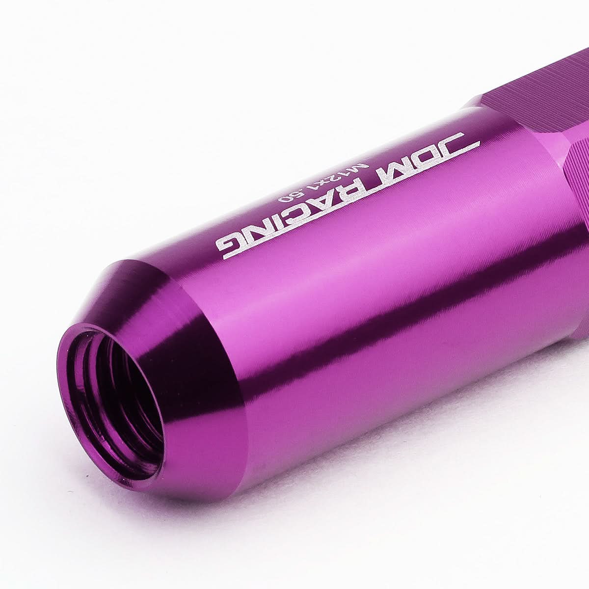 Universal Aluminum Lug Nuts M12x1.5 Purple Extended Spike 20pc Kit