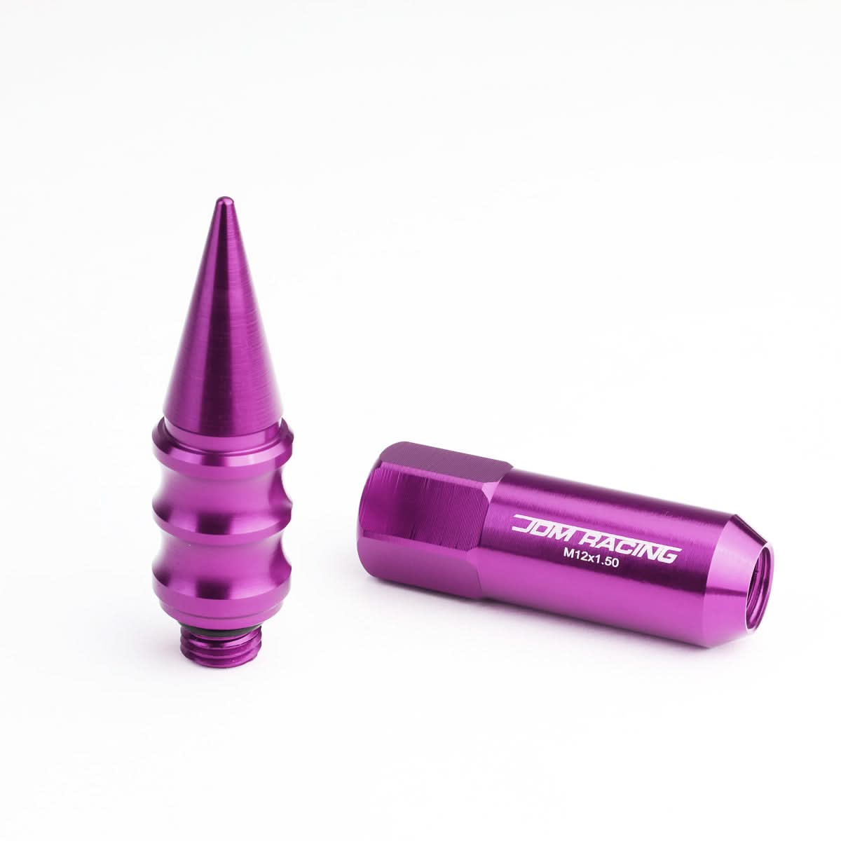 Universal Aluminum Lug Nuts M12x1.5 Purple Extended Spike 20pc Kit