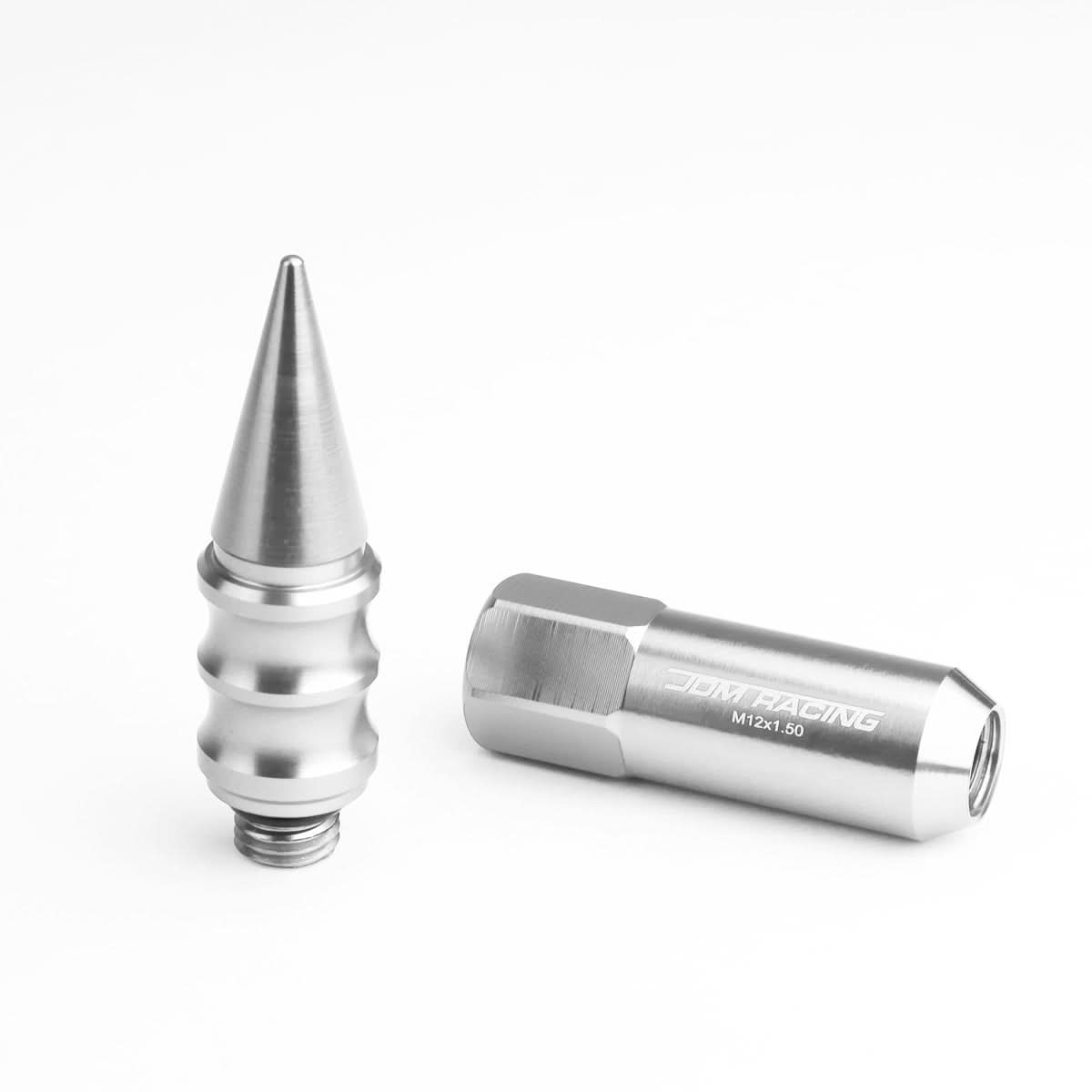 M12 x 1.5 Extended Spike Lug Nuts 20pc Set Aluminum