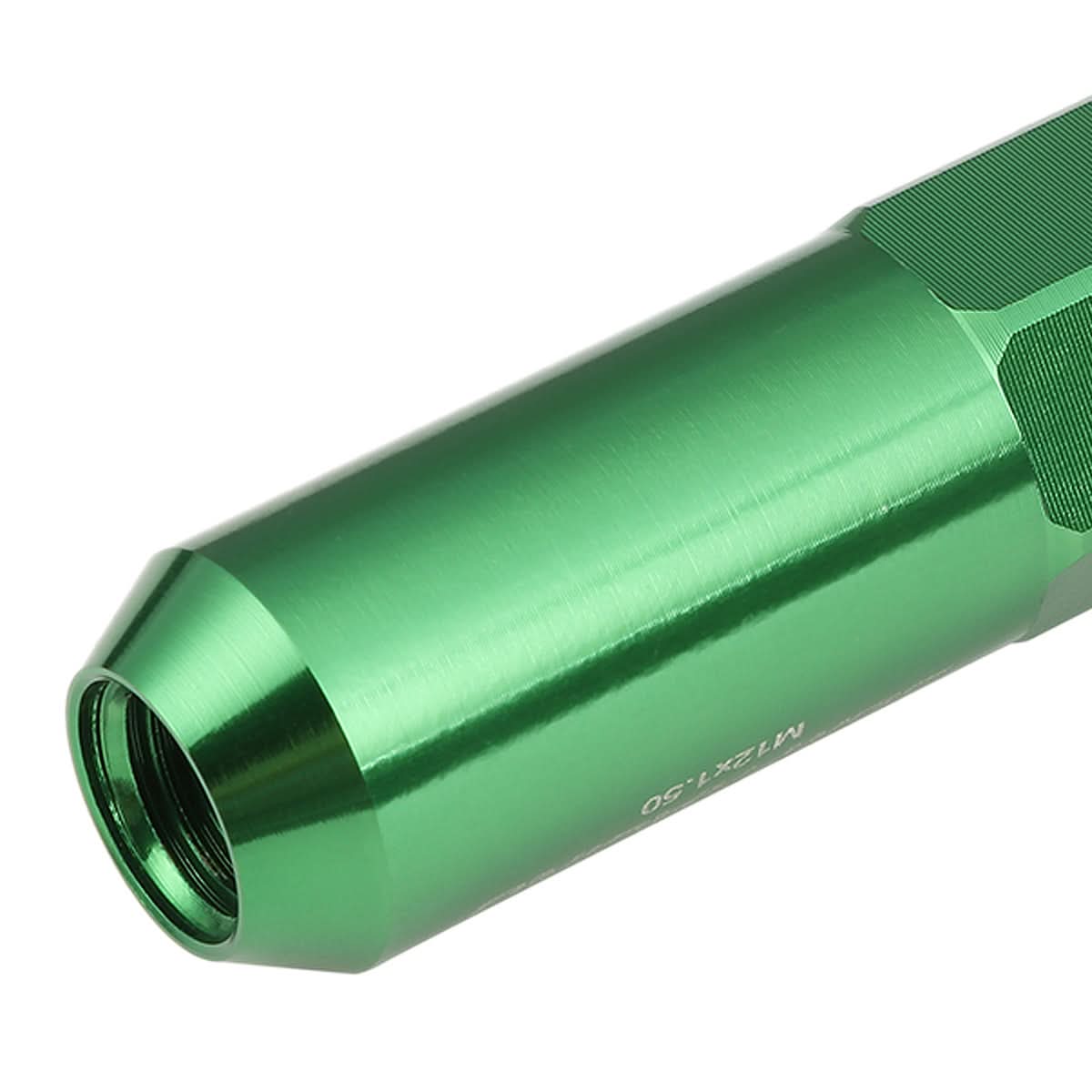 Aluminum Lug Nuts M12 x 1.5 w/ Removable Spike Green 20pc Set