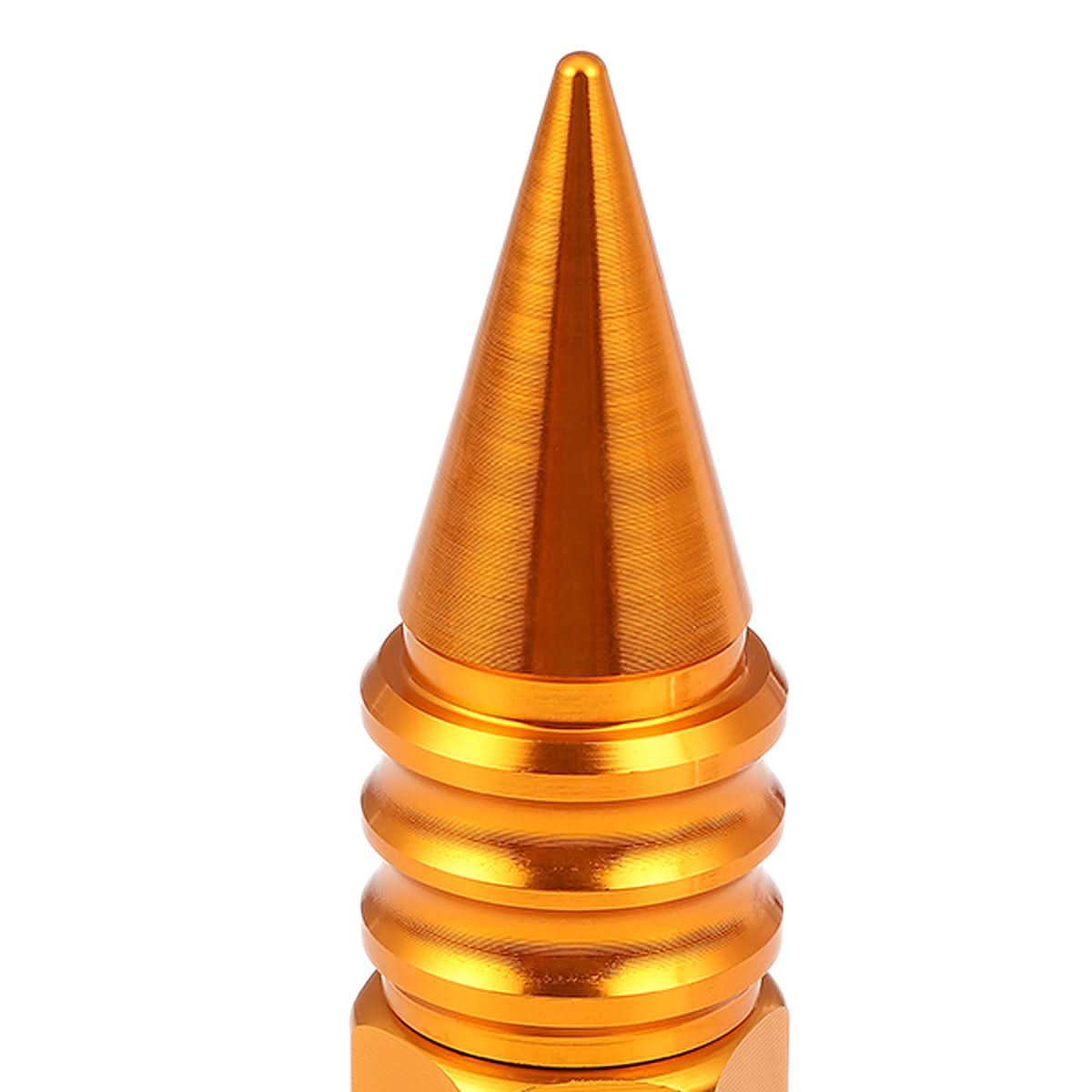 M12 x 1.5 Aluminum Lug Nuts with Removable Spike 20pc Set - Orange