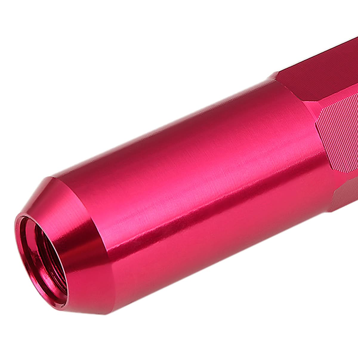 M12 x 1.5 Aluminum Lug Nuts with Removable Spike 20pc Set - Pink