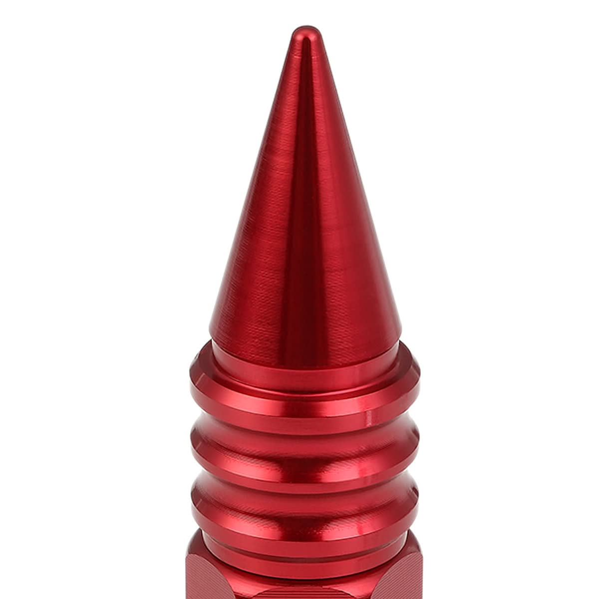 M12 x 1.5 Aluminum Lug Nuts 400 Style w/ Removable Spike 20pc Red