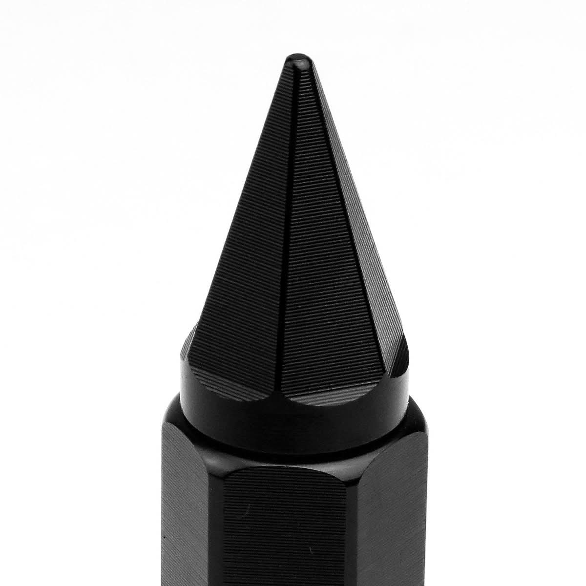 M12 x 1.5 Aluminum Lug Nuts 60MM/90MM w/ Removable Spikes 20PC Black