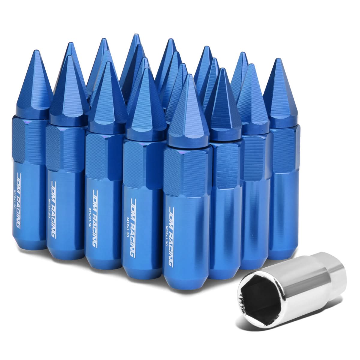 M12 x 1.5 60mm/90mm Spike Lug Nuts 20pc Set Aluminum