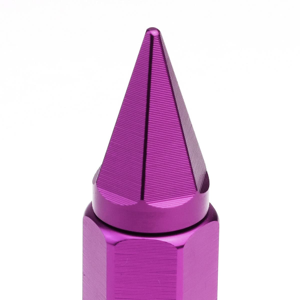 M12 x 1.5 Purple Aluminum Lug Nuts w/ Removable Spike 20pc Set