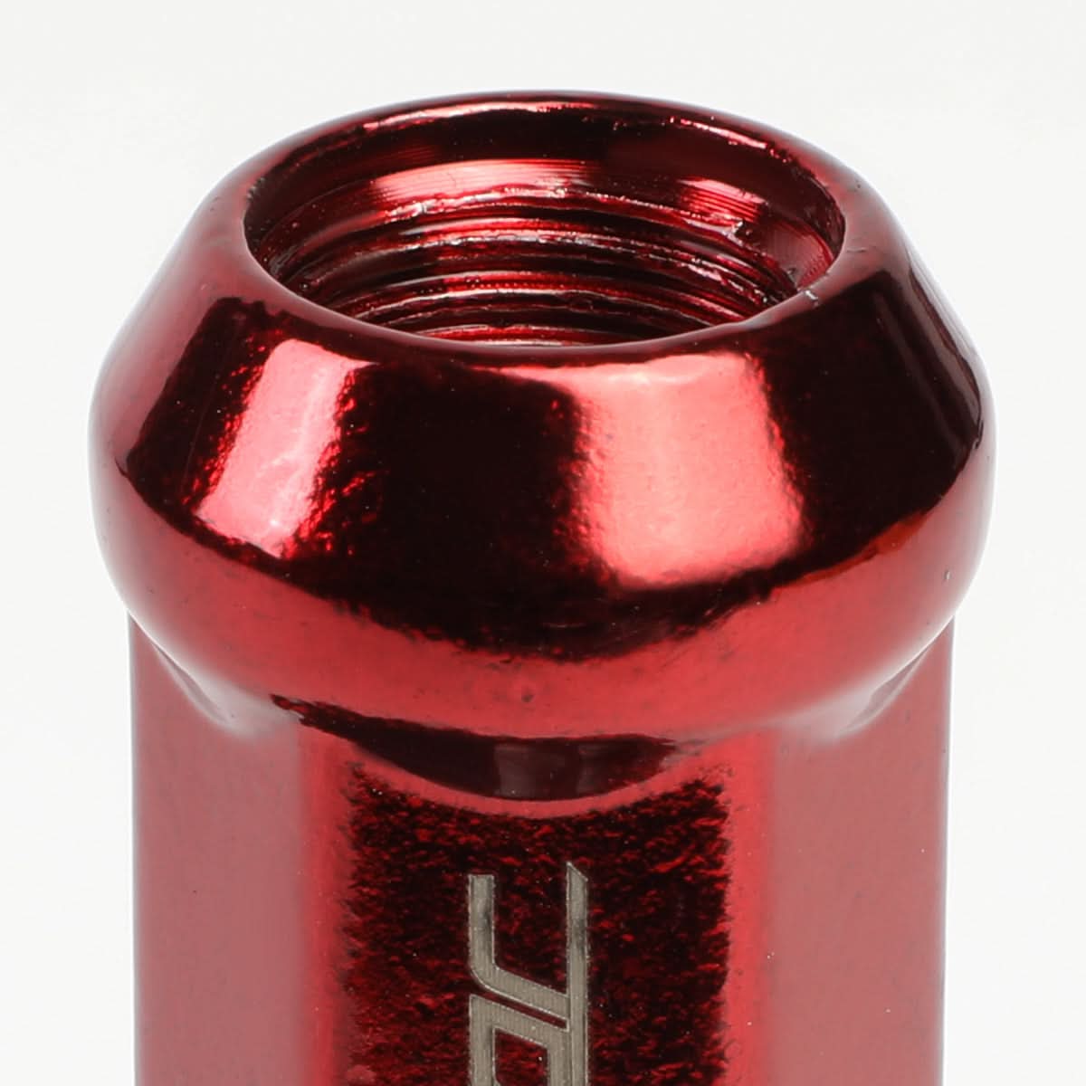 M14 x 1.5 Spike Steel Lug Nuts 23mm - 24 Pack with Lock Key Red