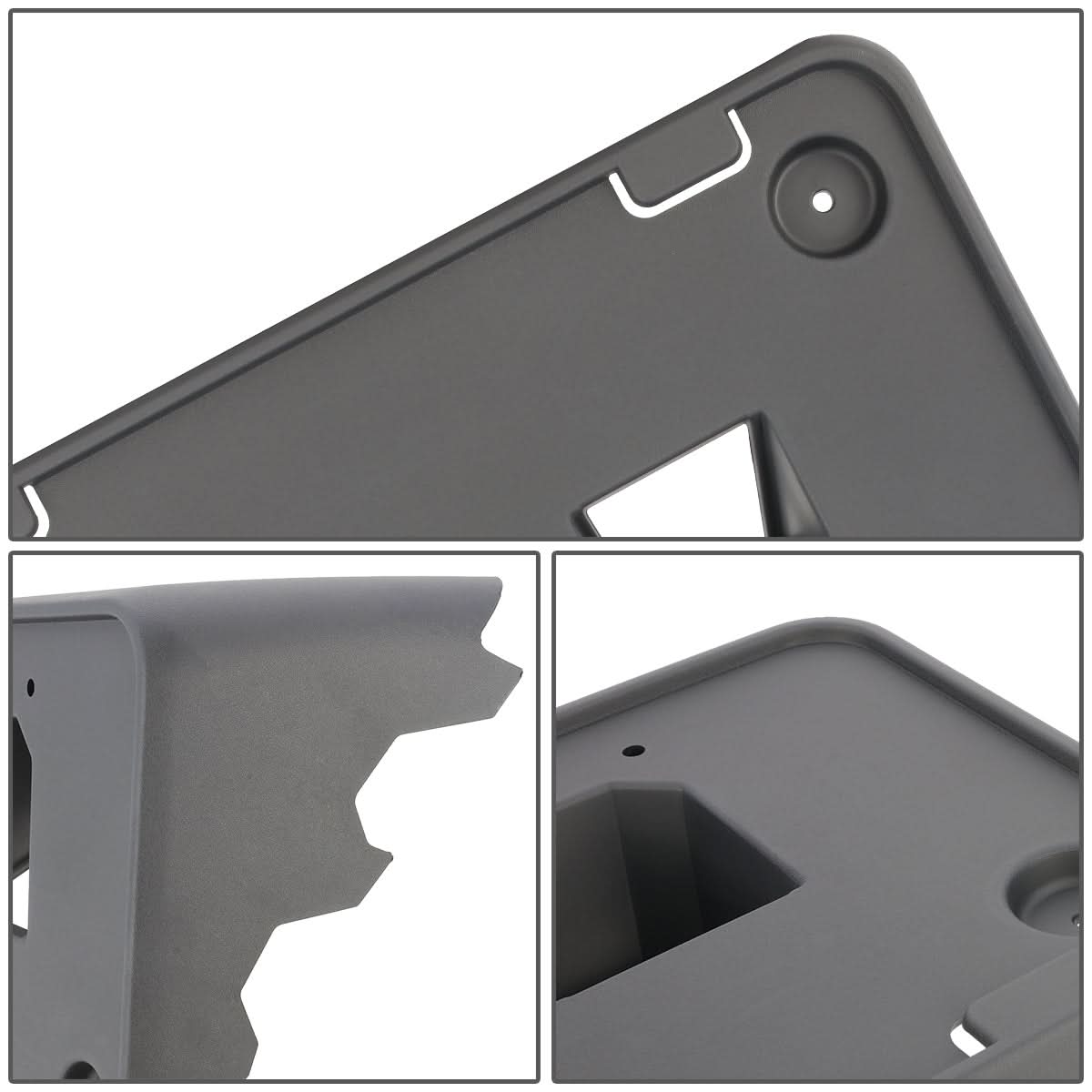License Plate Mounting Bracket - Front - Black