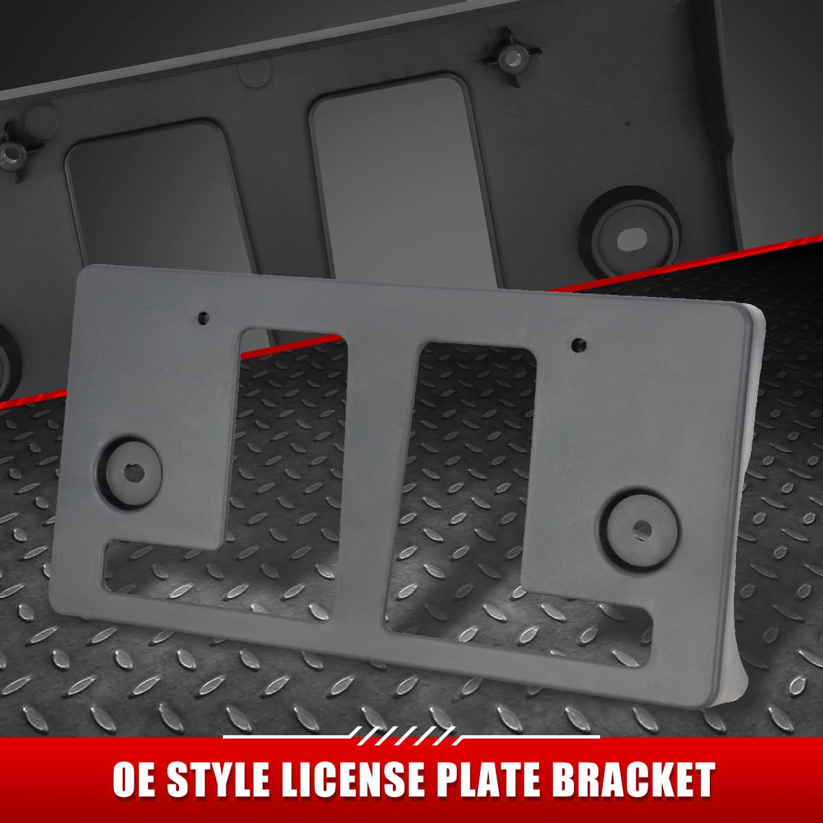 2017-2019 Nissan Titan Front License Plate Mounting Bracket - Black