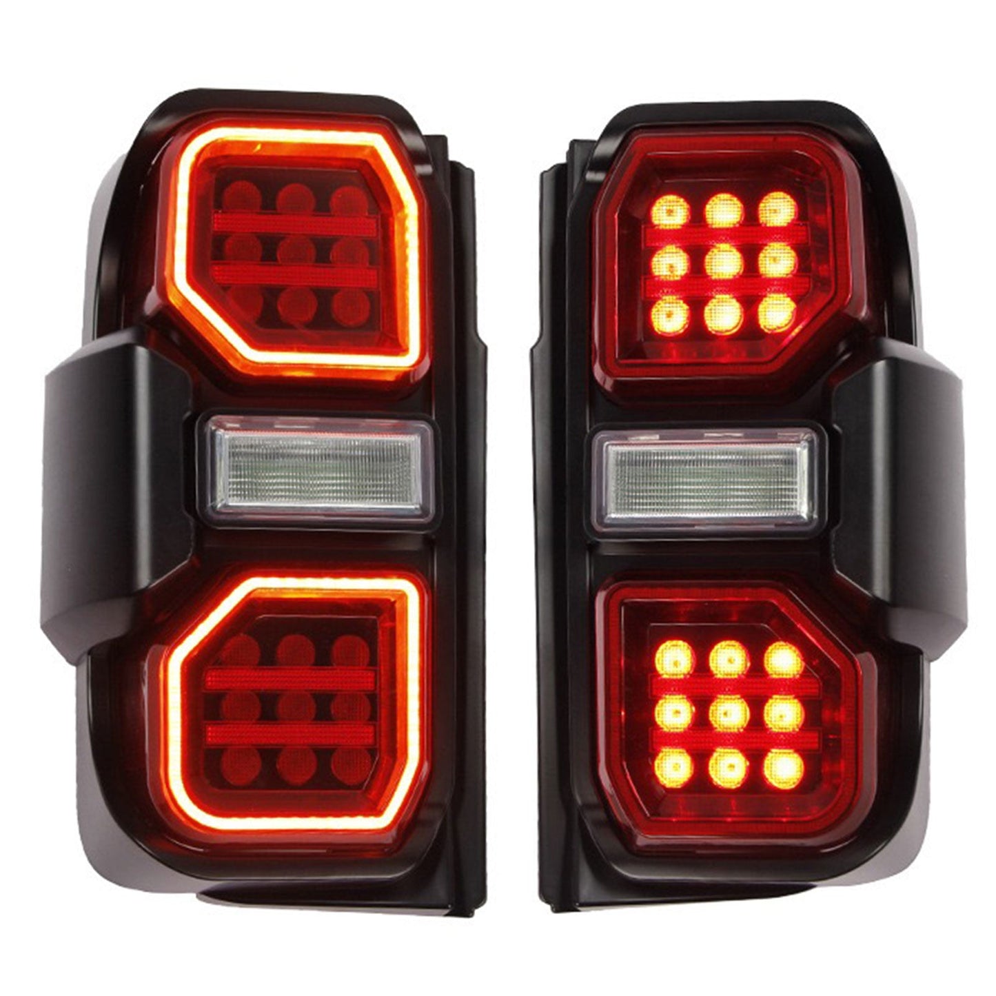 2021-2024 Ford Bronco Red LED Tail Lights Rear Lamps Assembly Pair