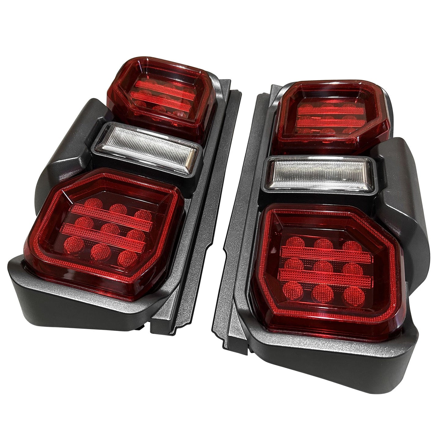 2021-2024 Ford Bronco Red LED Tail Lights Rear Lamps Assembly Pair