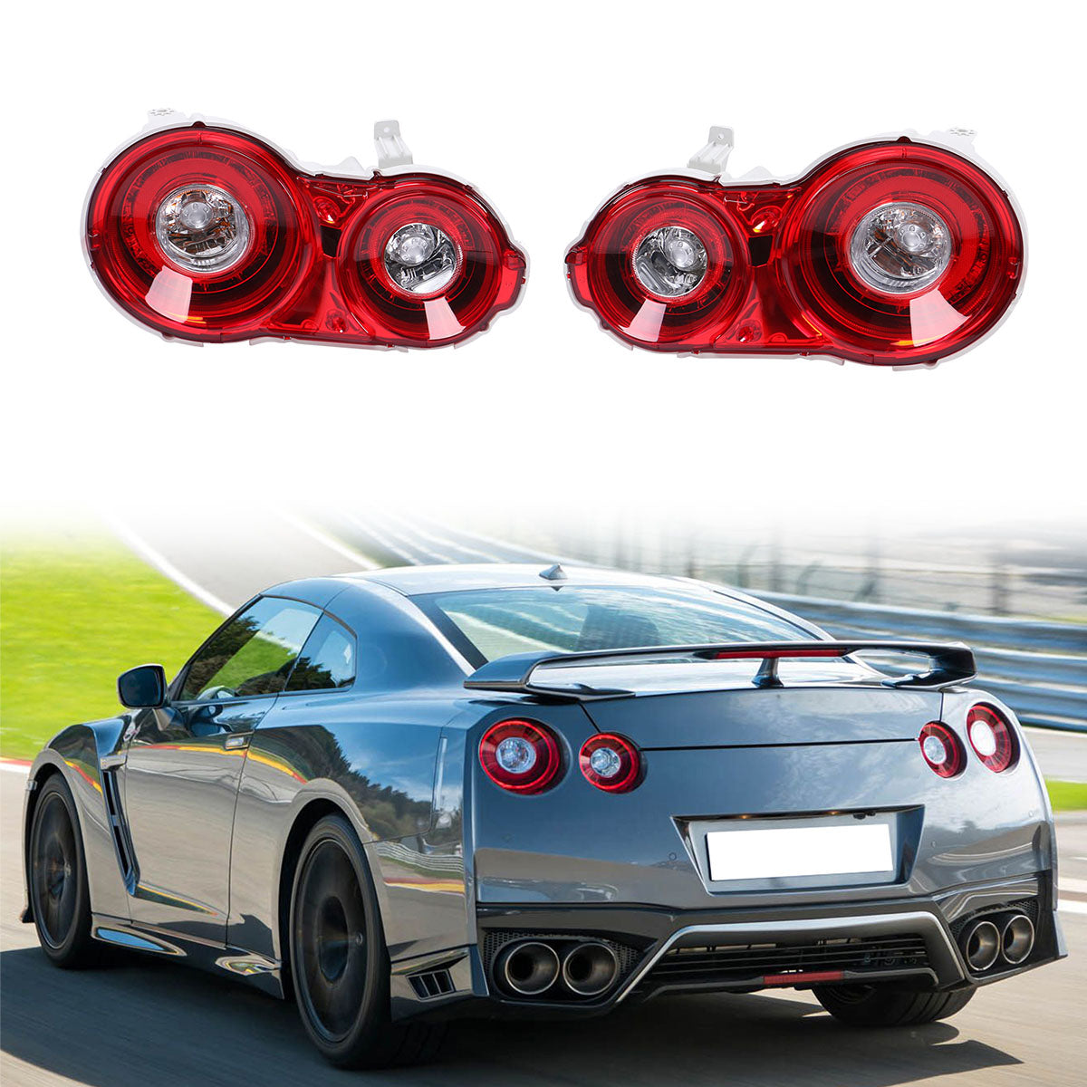 2009-2024 Nissan R35 GTR Red LED Tail Lights