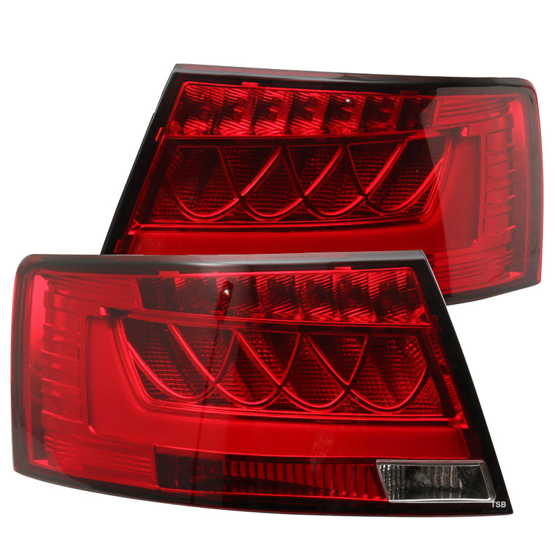 Fits 05-08 Audi A6 S6 Rear Tail Light Lamp Housing Red Clear Lens Pair