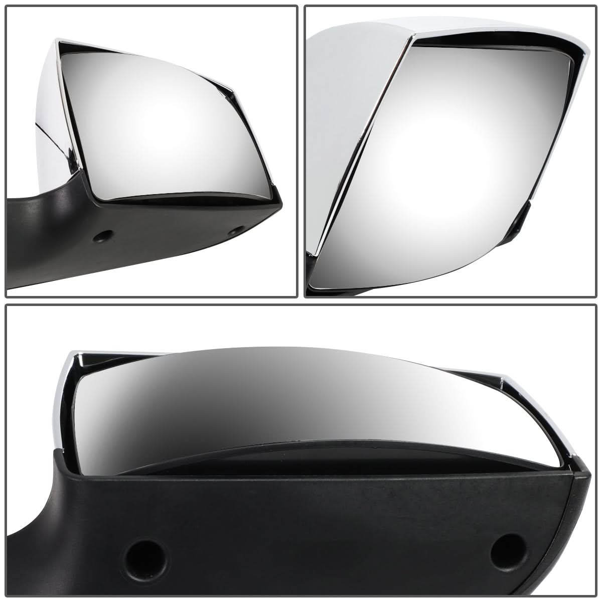 04-18 Volvo VN Hood Mirror Manual Arrow Sequential LED Chrome
