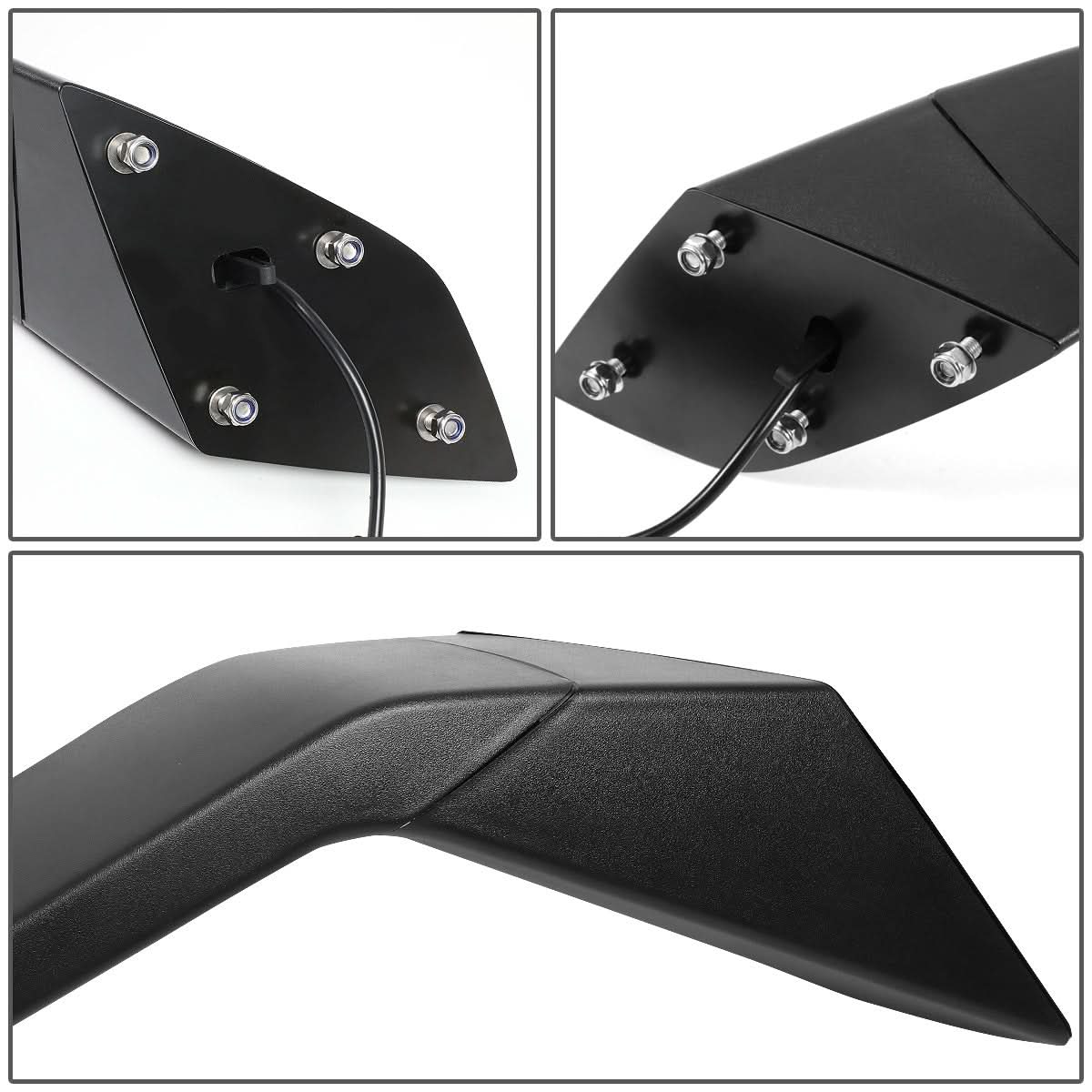 04-18 Volvo VN Hood Mirror Manual Arrow Sequential LED Chrome