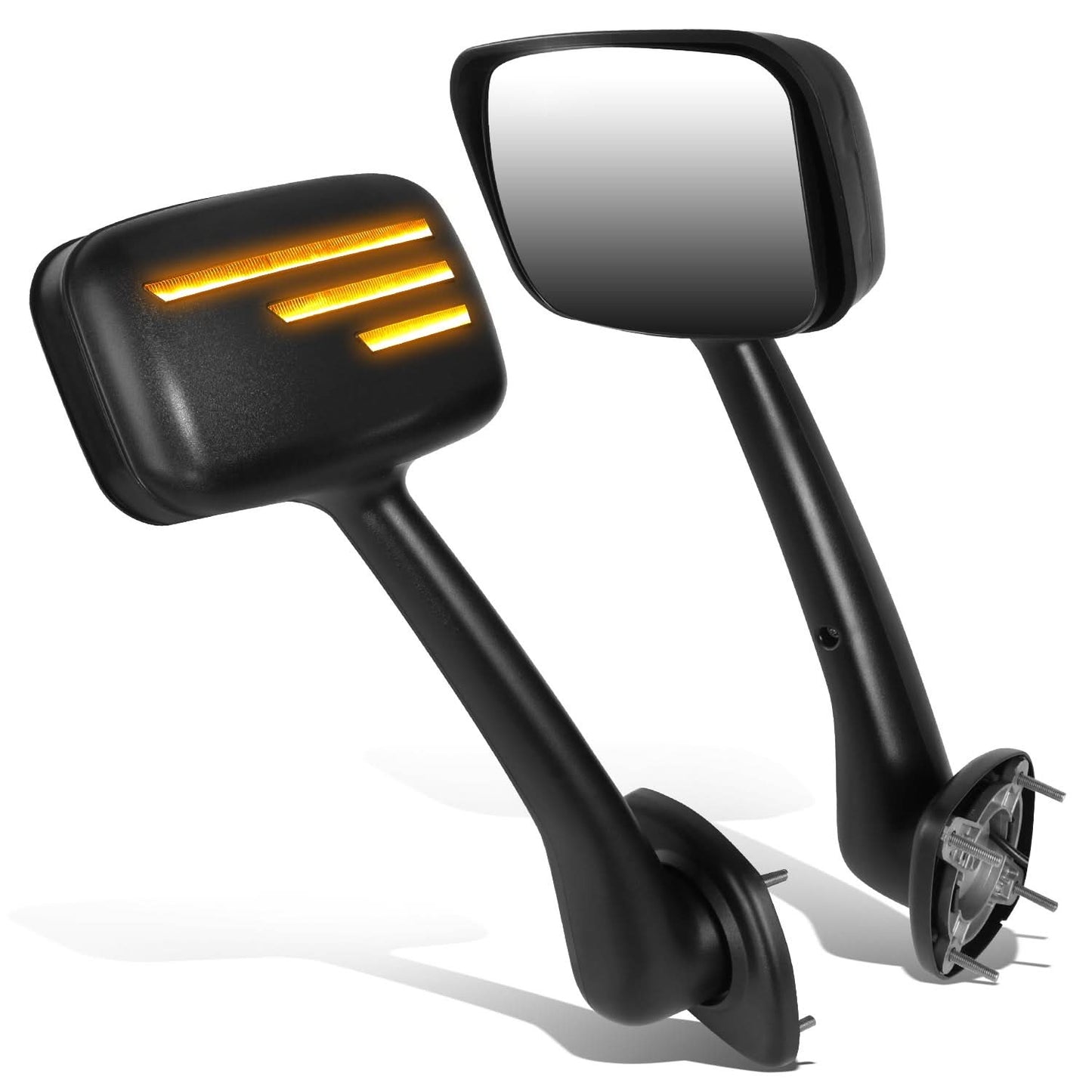 2008-2017 Freightliner Cascadia Hood Mirror Manual Amber LED