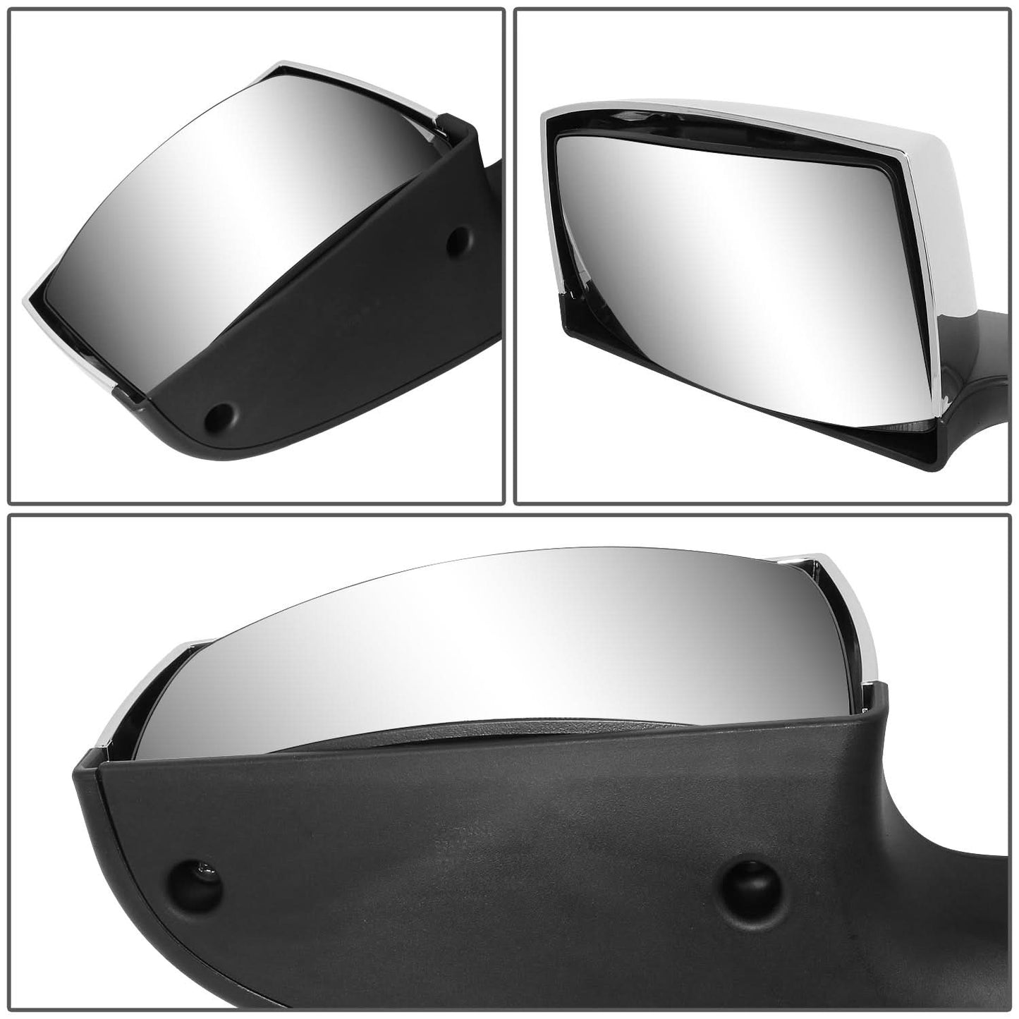18-21 Volvo VNL Hood Mirror w/ Amber LED Turn Signals - Chrome