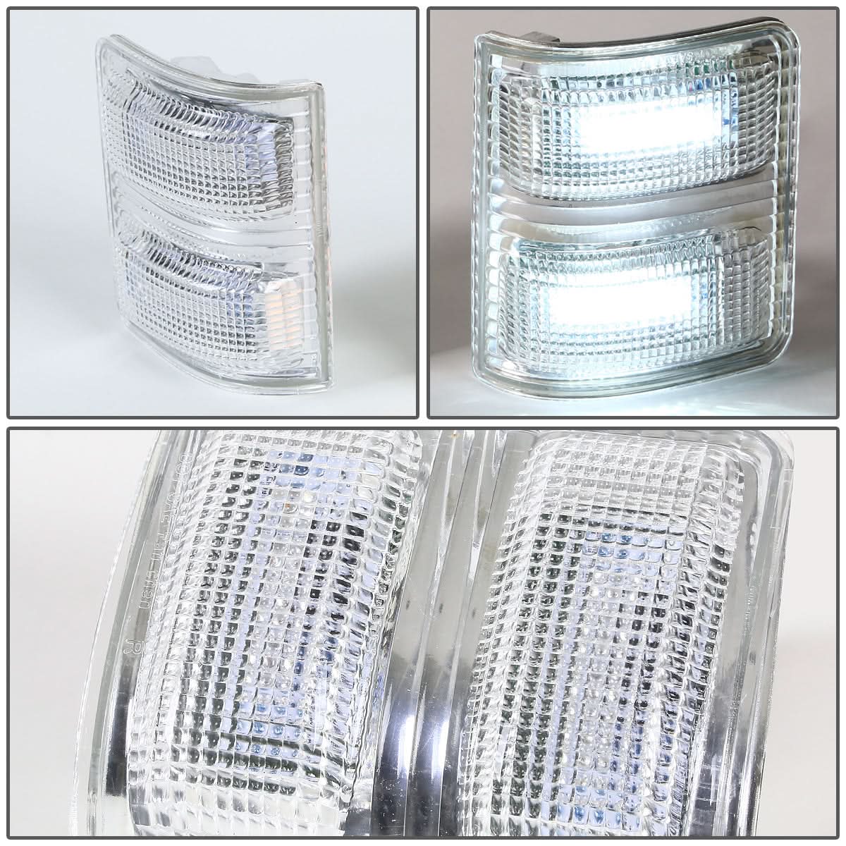 08-15 Ford F-250 F-350 F-450 F-550 Towing Mirror Side Lights Pair Chrome