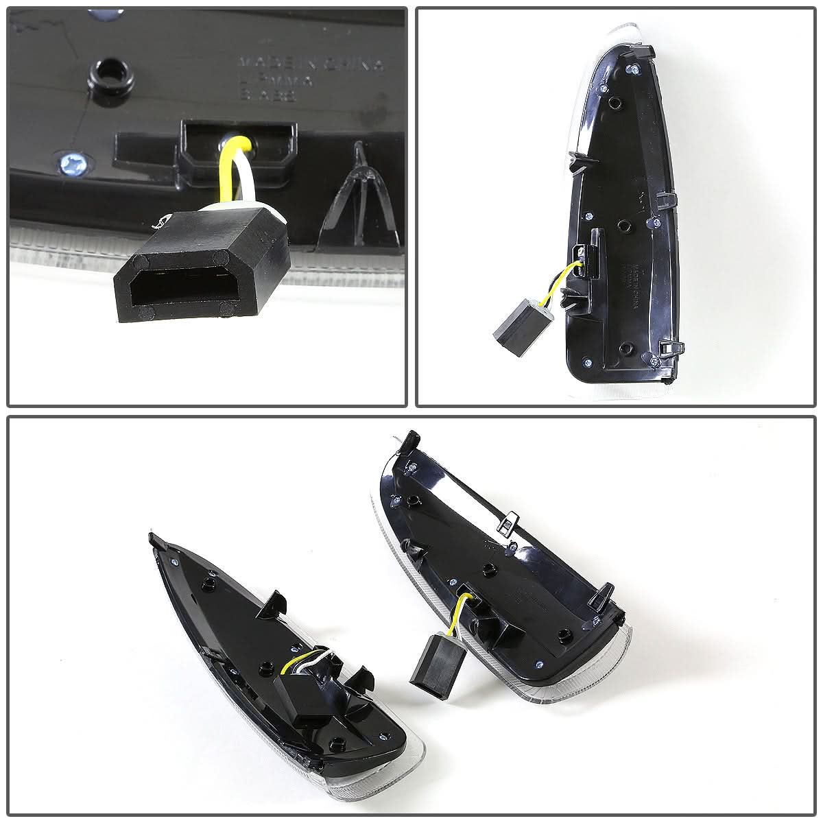 2000-2007 Ford F-250 F-350 Towing Mirror Side Lights Black Amber LED